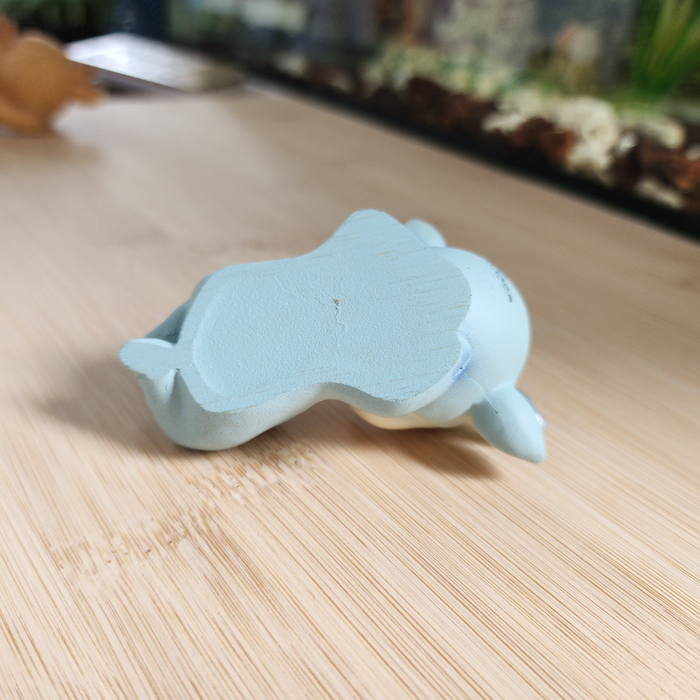 Sleeping Blue Baby Deer Resin Figurine  Handmade Cute Animal Ornament | Fawn Baby Sculpture for Kids Room, Bedroom, Living Room, Office | Home Decor, Table Display, Birthday Gift, Wedding Favor, Cake & Dessert Topper