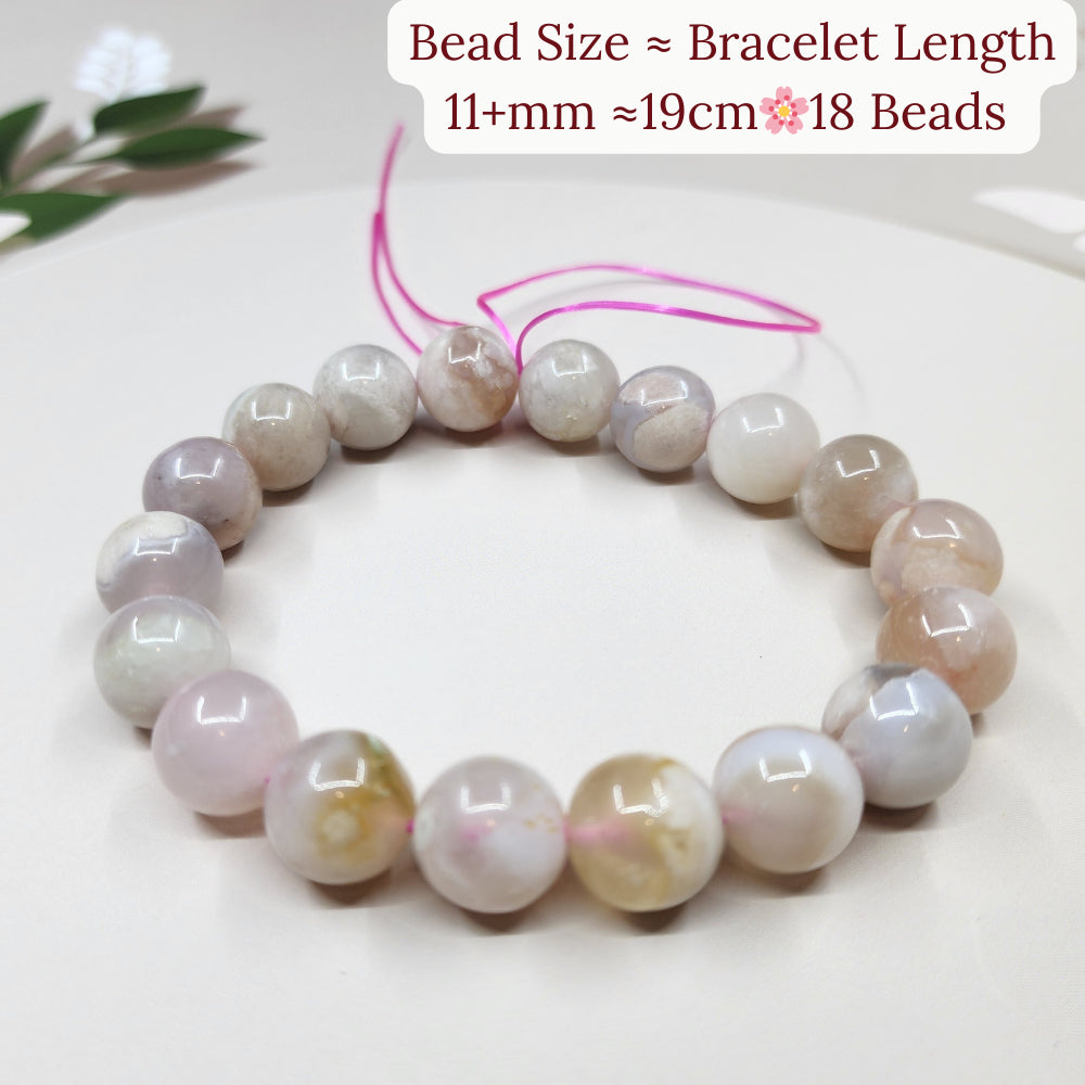 Natural Sakura Agate Bracelet 天然樱花玛瑙手串 | Gelang Sakura Agate Asli-Eternal Love | 樱花守护女性之美 | Cinta Abadi & Kecantikan