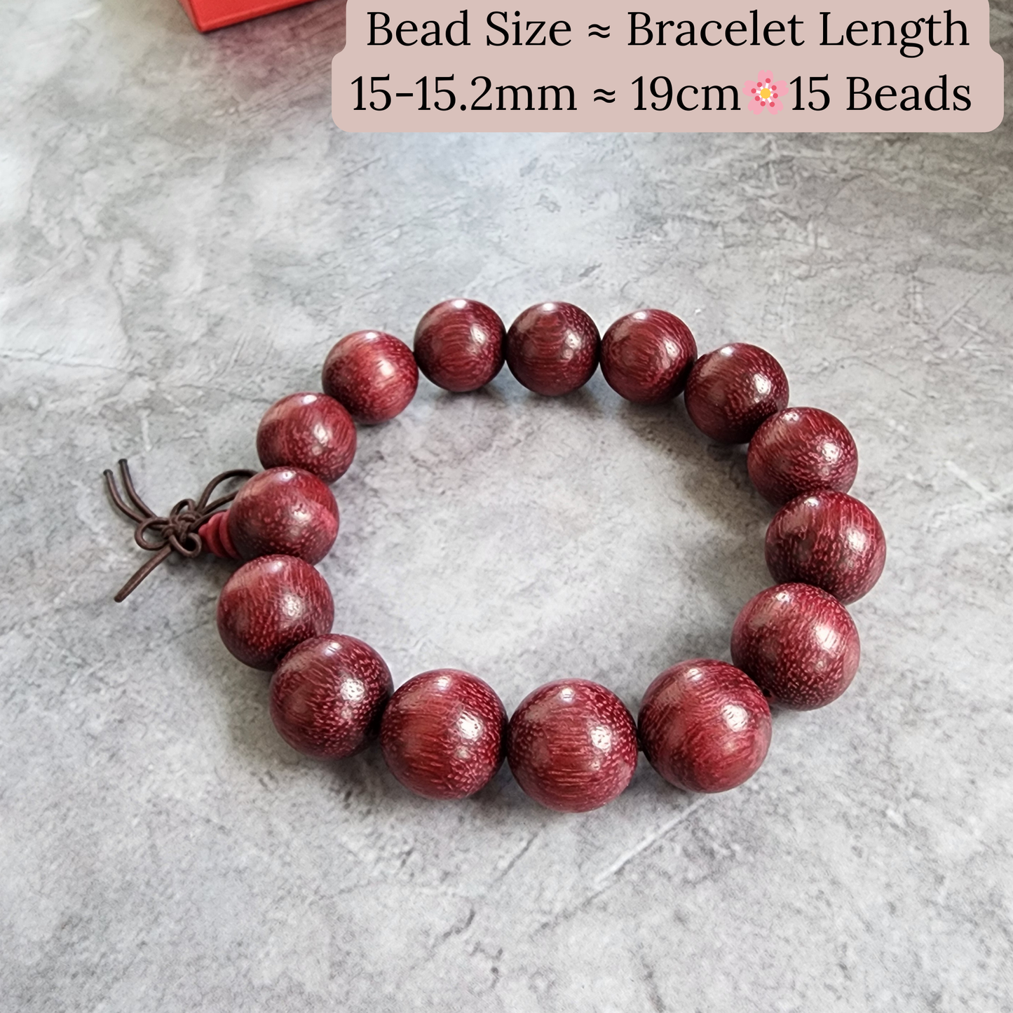 Natural Violet Heartwood Bracelet | Purple Core Wood Beads | Handmade Wooden Meditation Bracelet | Gelang Kayu Teras Ungu Asli