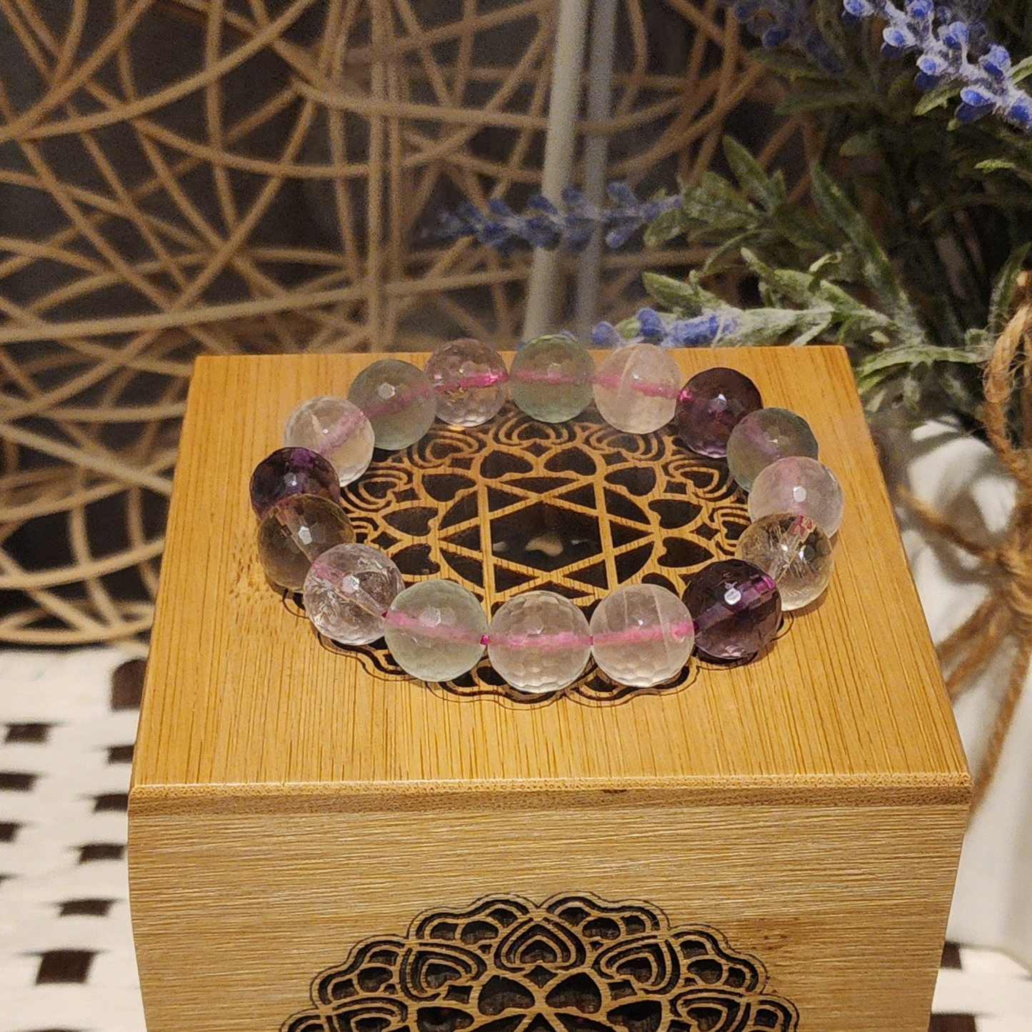 天然五行水晶手串 5-Element Crystal Bracelet | Gelang Kristal 5-Unsur调和五行招财纳福Harmonize ElementsSeimbang Lima Unsur