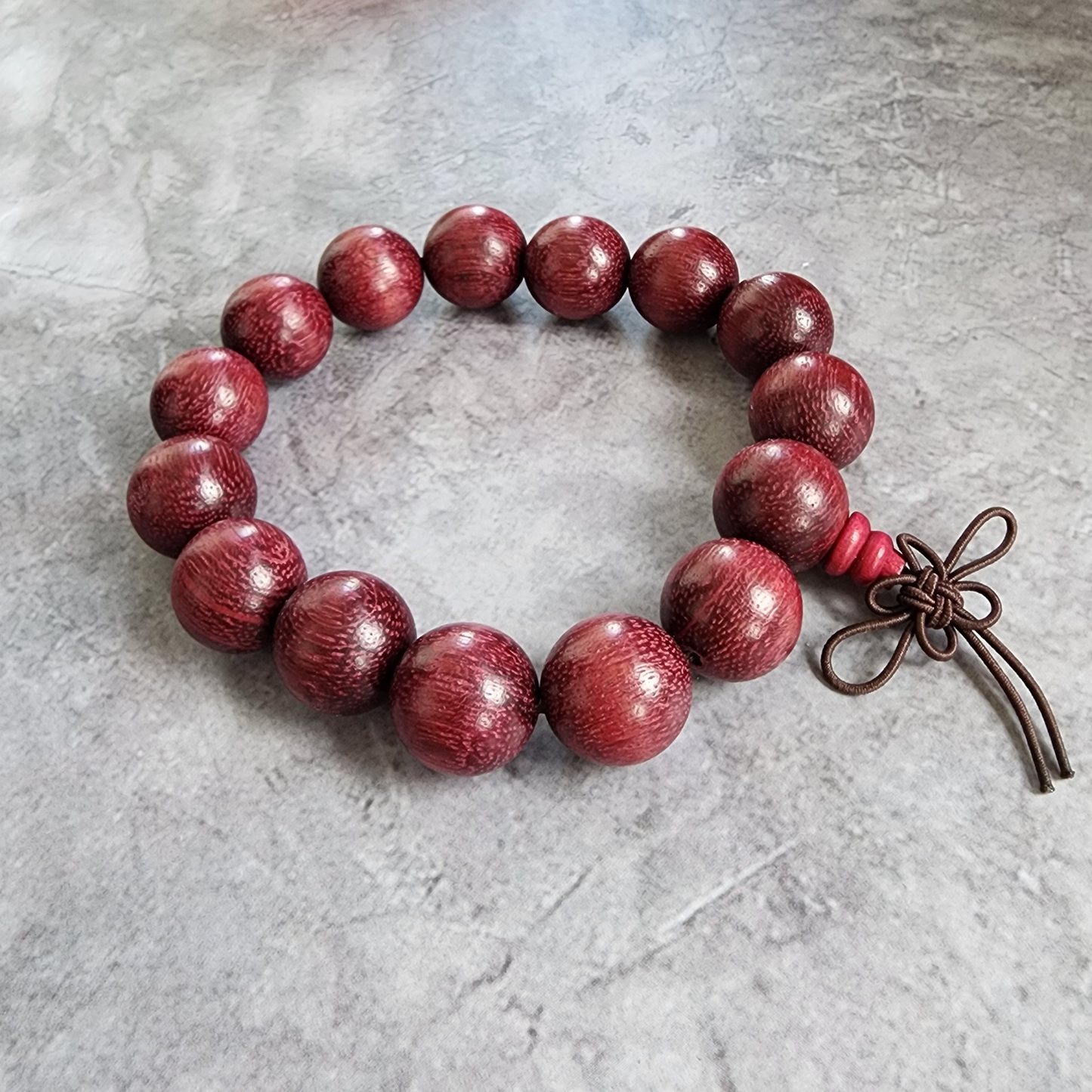 Natural Violet Heartwood Bracelet | Purple Core Wood Beads | Handmade Wooden Meditation Bracelet | Gelang Kayu Teras Ungu Asli