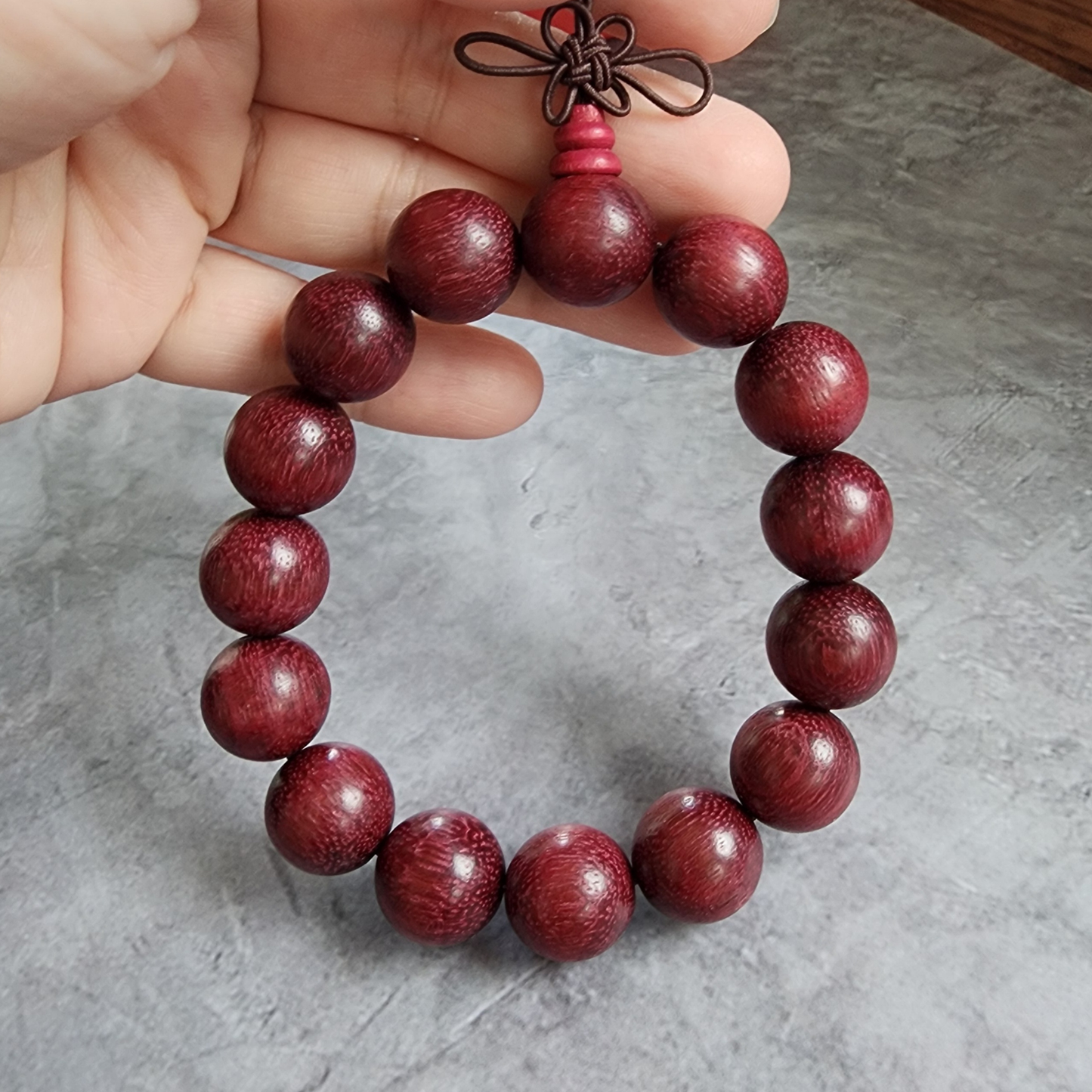 Natural Violet Heartwood Bracelet | Purple Core Wood Beads | Handmade Wooden Meditation Bracelet | Gelang Kayu Teras Ungu Asli