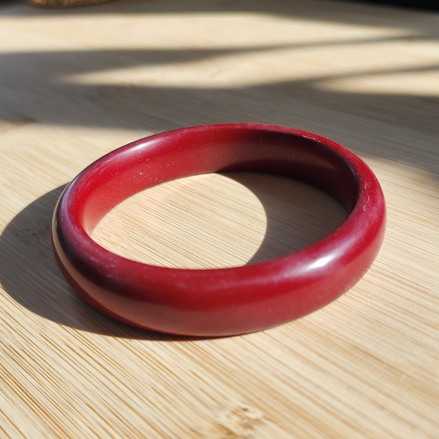 Cinnabar Wide Energy Bangle Bracelet｜Protection & Wealth｜Natural Red Crystal｜Hadiah Lelaki & Wanita｜Pelindung Diri & Tarik Rezeki