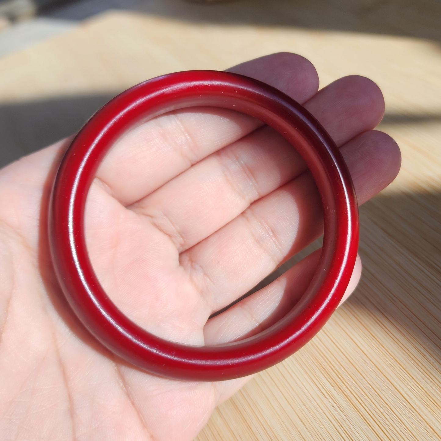 Cinnabar Wide Energy Bangle Bracelet｜Protection & Wealth｜Natural Red Crystal｜Hadiah Lelaki & Wanita｜Pelindung Diri & Tarik Rezeki