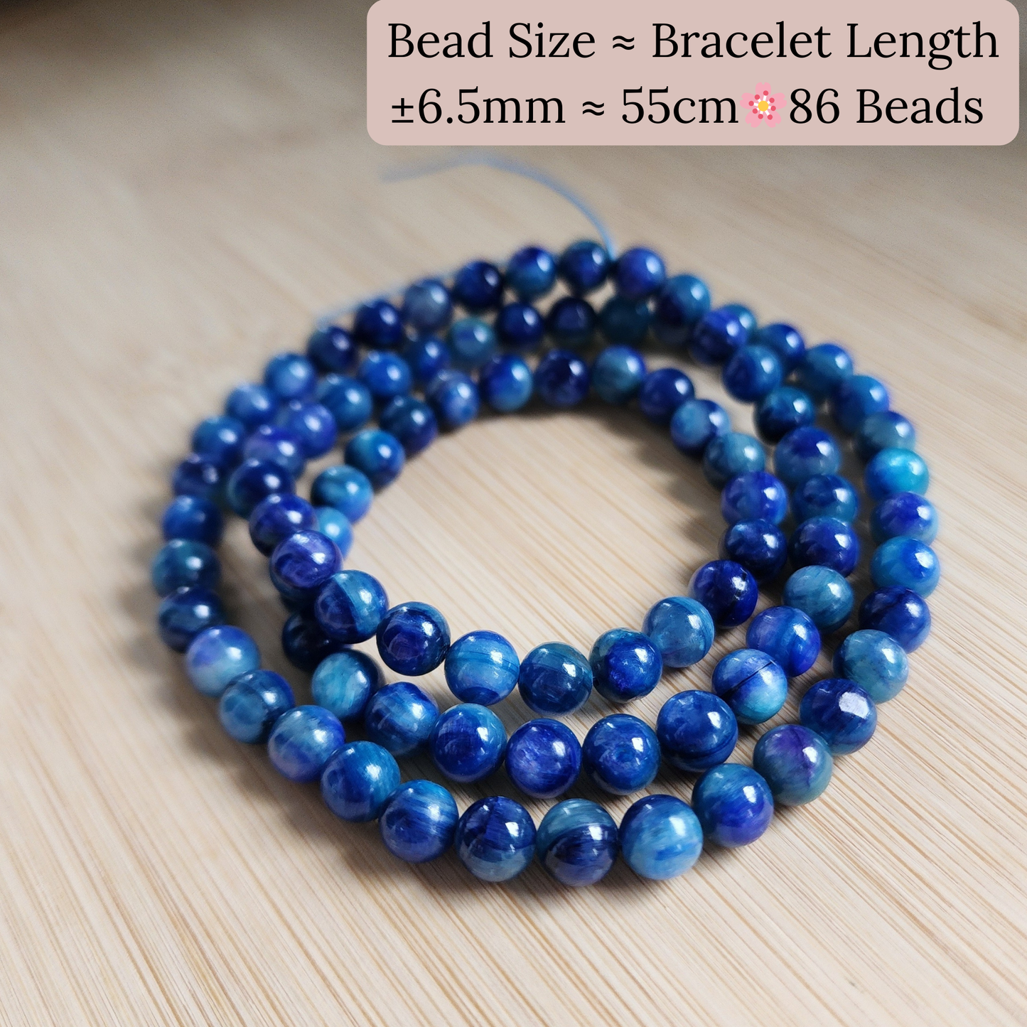 Natural Kyanite Triple-Wrap Bracelet & Necklace｜Deep Blue Crystal for Throat Chakra Balance & Energy Cleansing ‖ Gelang & Rantai Kyanite Tiga Lilitan Asli｜Kristal Biru Untuk Seimbangkan Chakra Tekak & Pembersihan Tenaga