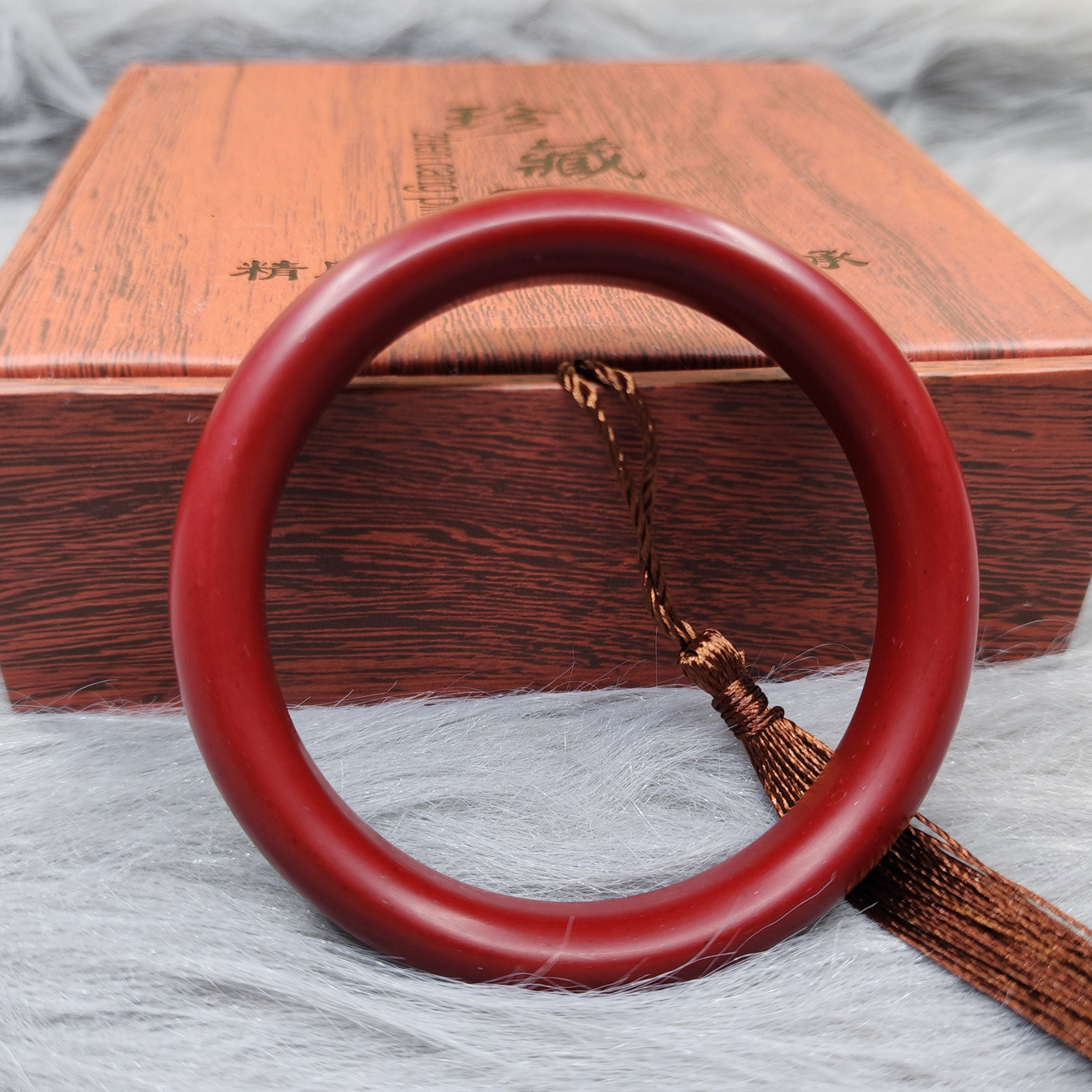 Cinnabar Wide Energy Bangle Bracelet｜Protection & Wealth｜Natural Red Crystal｜Hadiah Lelaki & Wanita｜Pelindung Diri & Tarik Rezeki