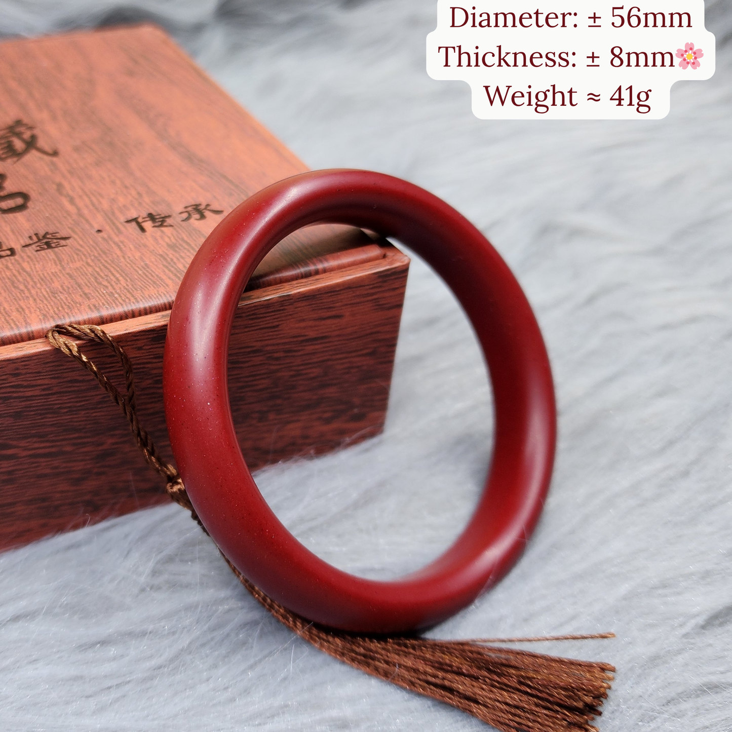 Cinnabar Wide Energy Bangle Bracelet｜Protection & Wealth｜Natural Red Crystal｜Hadiah Lelaki & Wanita｜Pelindung Diri & Tarik Rezeki