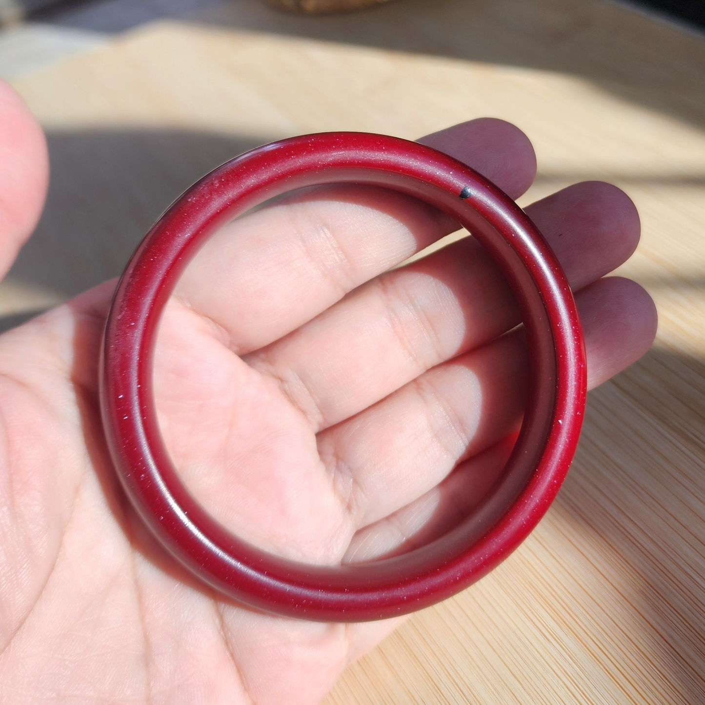 Cinnabar Wide Energy Bangle Bracelet｜Protection & Wealth｜Natural Red Crystal｜Hadiah Lelaki & Wanita｜Pelindung Diri & Tarik Rezeki