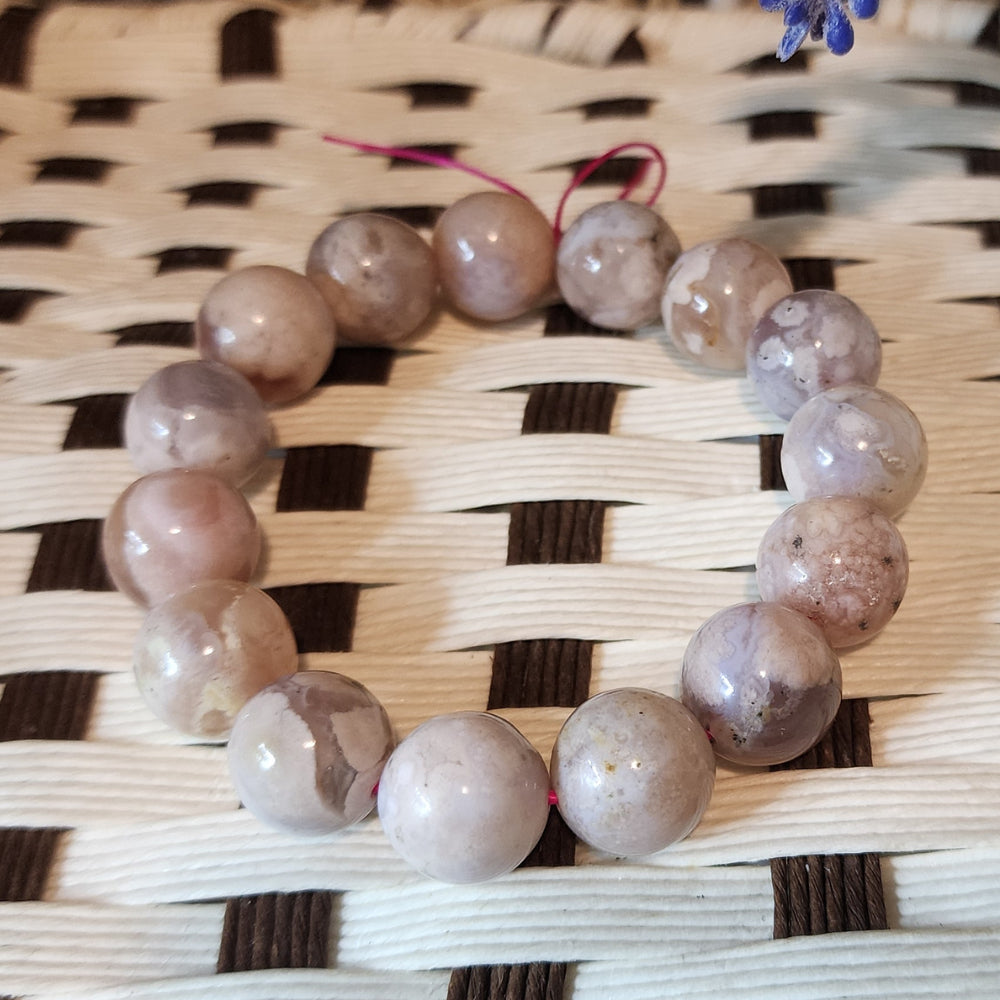 Natural Sakura Agate Bracelet 天然樱花玛瑙手串 | Gelang Sakura Agate Asli-Eternal Love | 樱花守护女性之美 | Cinta Abadi & Kecantikan