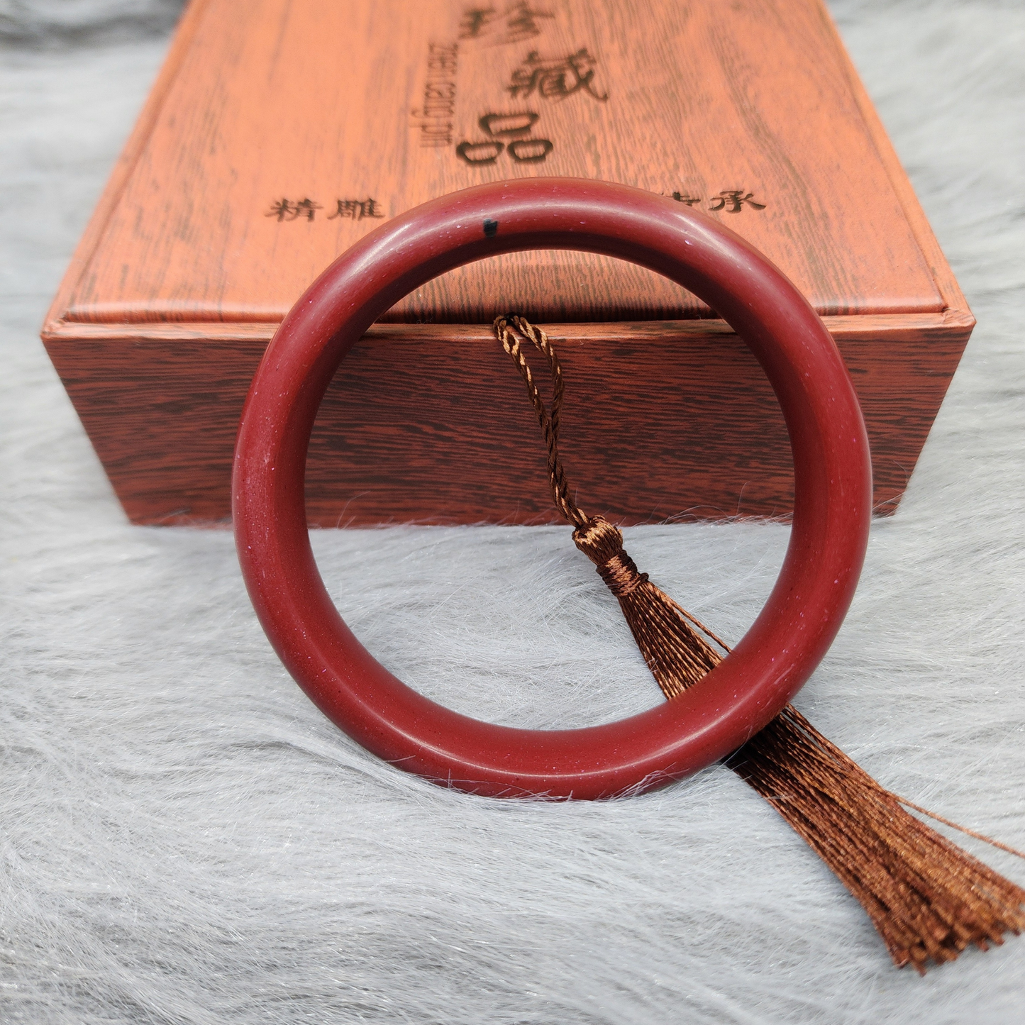 Cinnabar Wide Energy Bangle Bracelet｜Protection & Wealth｜Natural Red Crystal｜Hadiah Lelaki & Wanita｜Pelindung Diri & Tarik Rezeki