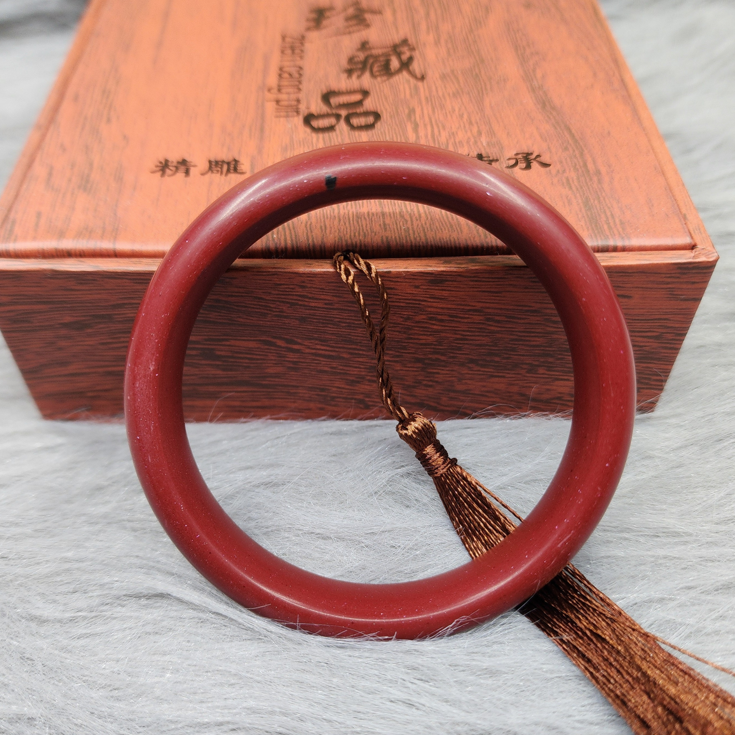 Cinnabar Wide Energy Bangle Bracelet｜Protection & Wealth｜Natural Red Crystal｜Hadiah Lelaki & Wanita｜Pelindung Diri & Tarik Rezeki