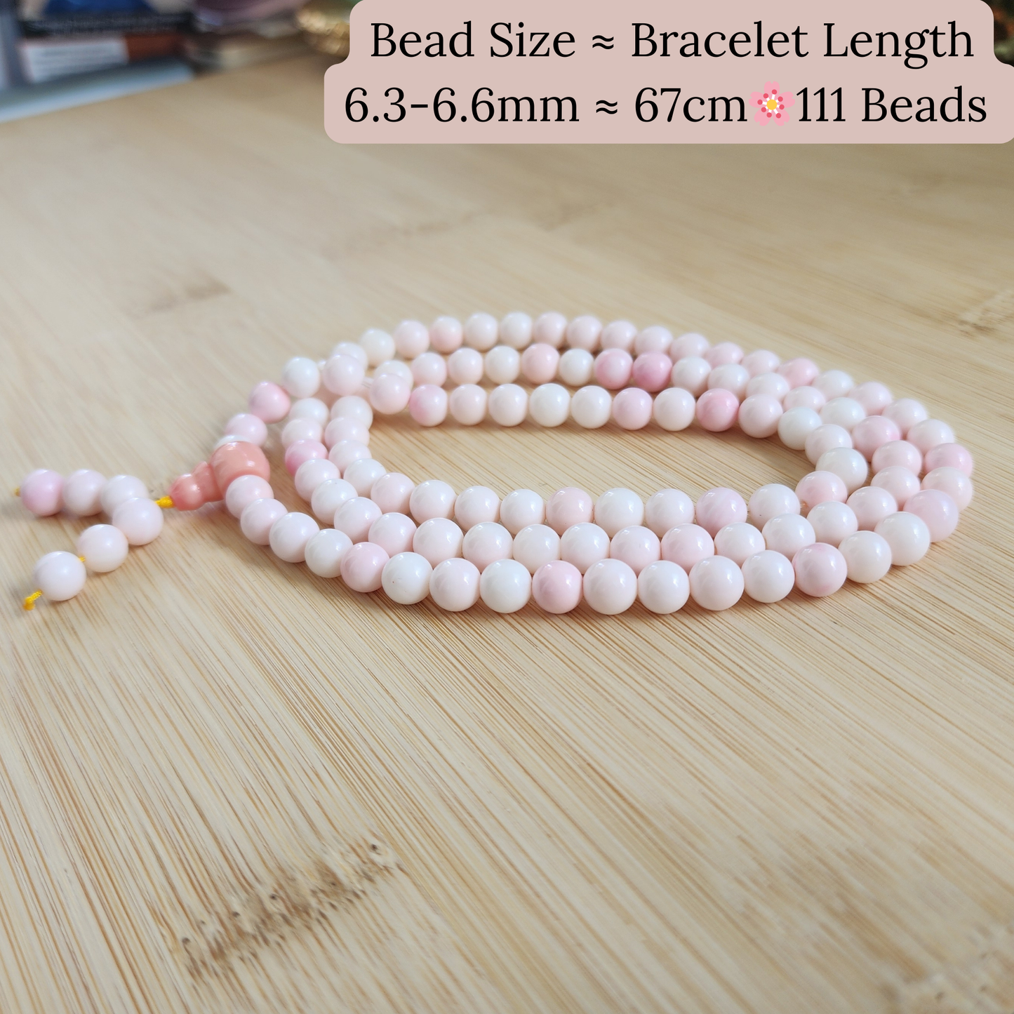 Natural Queen Conch Shell 3-Loop Bracelet / Necklace｜Natural Pink Conch Beads｜Handmade Multi-Layer Jewelry｜Gelang Conch Pink 3-Lapis / Kalung Serbaguna