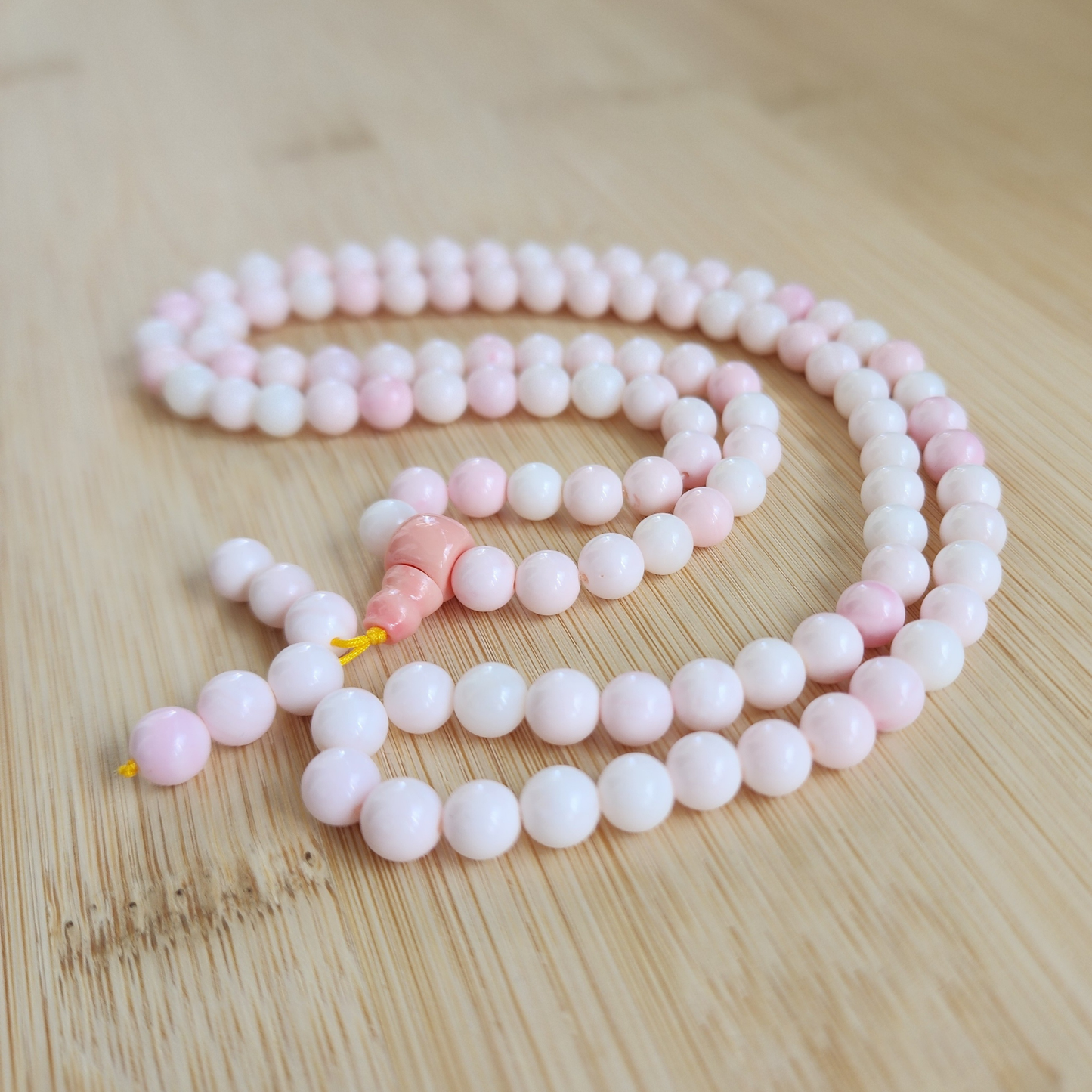 Natural Queen Conch Shell 3-Loop Bracelet / Necklace｜Natural Pink Conch Beads｜Handmade Multi-Layer Jewelry｜Gelang Conch Pink 3-Lapis / Kalung Serbaguna