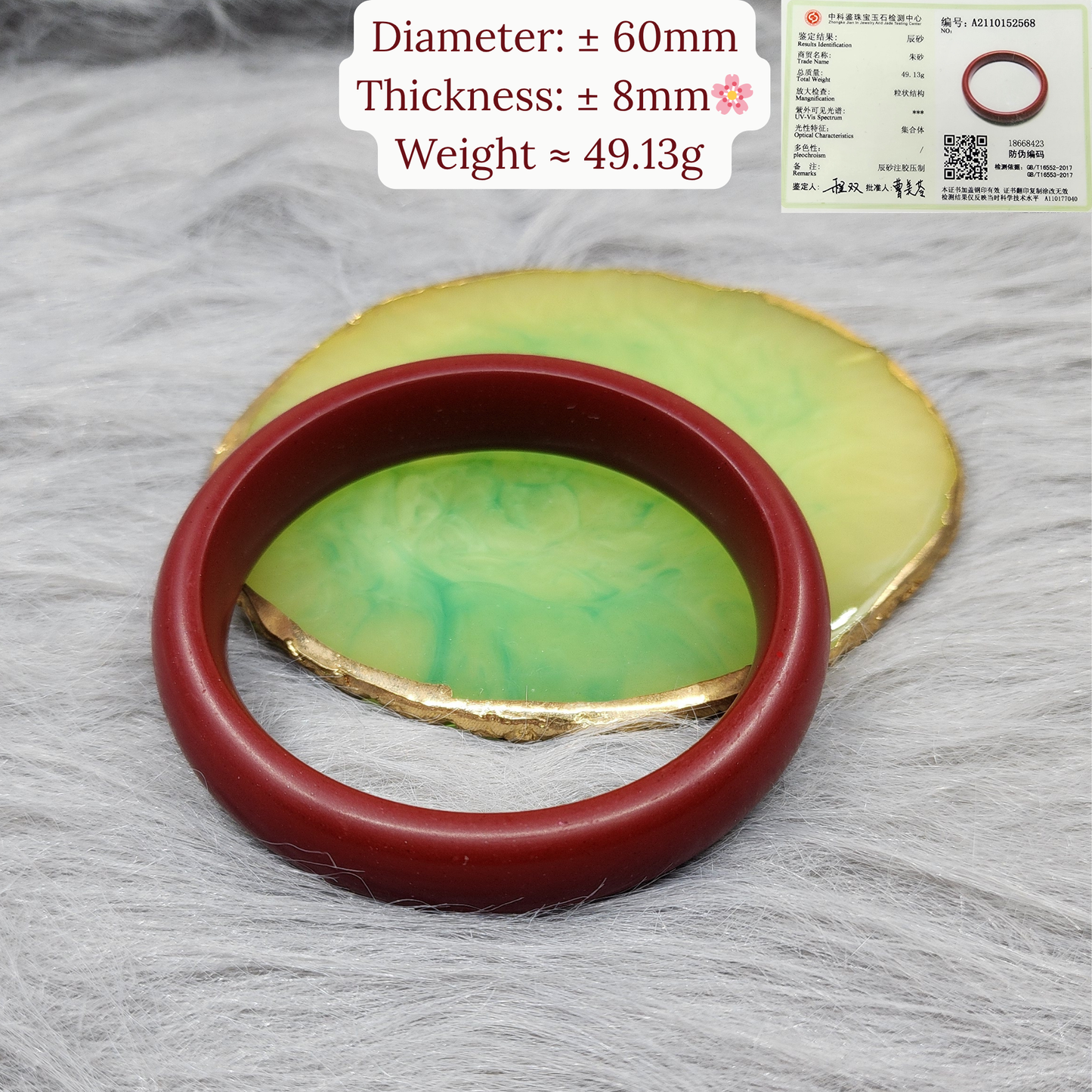 Cinnabar Wide Energy Bangle Bracelet｜Protection & Wealth｜Natural Red Crystal｜Hadiah Lelaki & Wanita｜Pelindung Diri & Tarik Rezeki