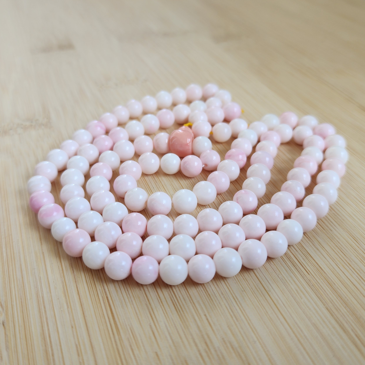 Natural Queen Conch Shell 3-Loop Bracelet / Necklace｜Natural Pink Conch Beads｜Handmade Multi-Layer Jewelry｜Gelang Conch Pink 3-Lapis / Kalung Serbaguna