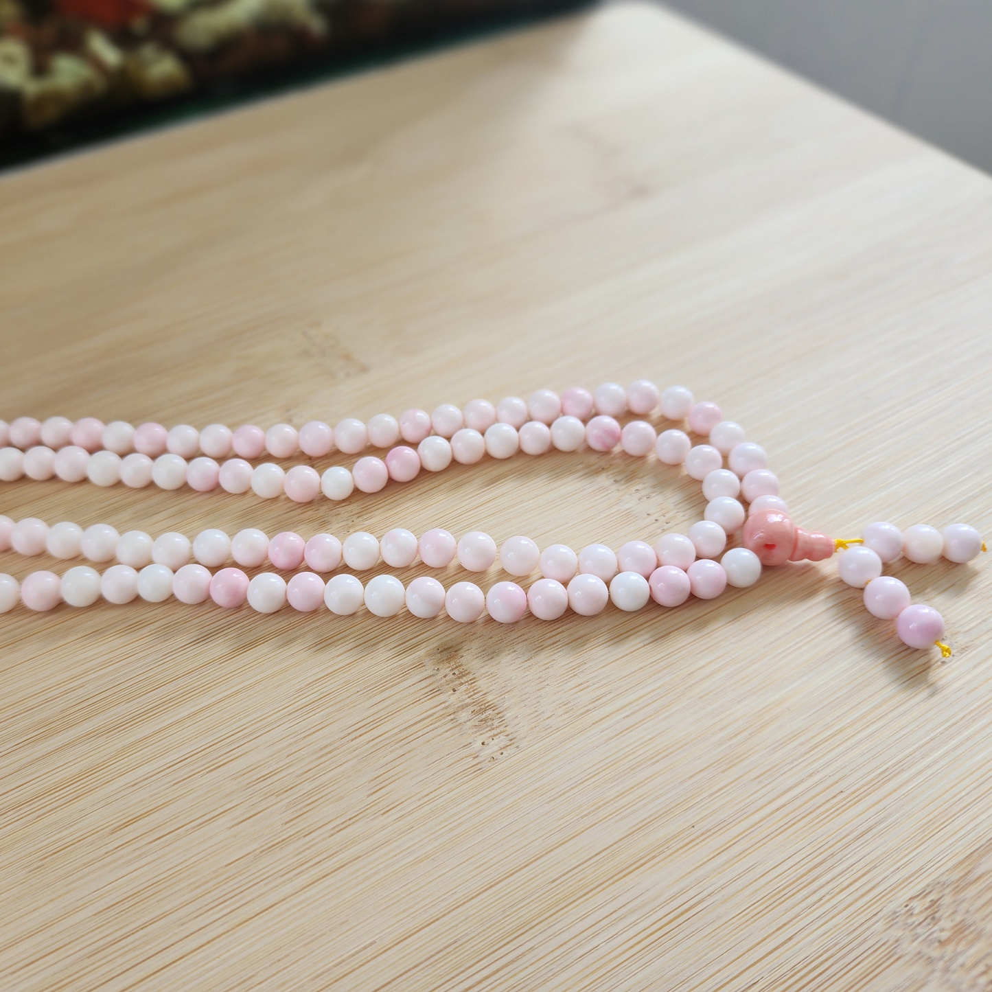 Natural Queen Conch Shell 3-Loop Bracelet / Necklace｜Natural Pink Conch Beads｜Handmade Multi-Layer Jewelry｜Gelang Conch Pink 3-Lapis / Kalung Serbaguna