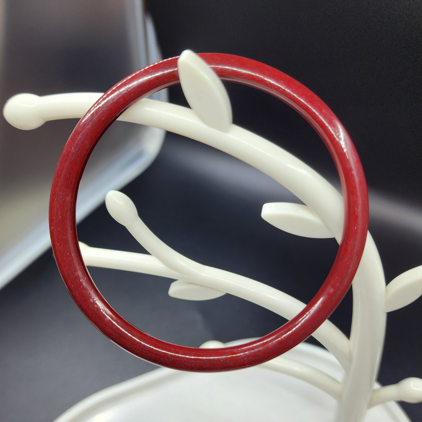 Genuine Cinnabar (Zhusha) Slim Round Bangle – Protection & Good Luck | Wealth & Safety Amulet | Unisex | Gift-Ready | Certified Authentic  ‖ Gelang Cinnabar Asli – Perlindungan, Tuah Baik & Rezeki | Jaminan Ketulenan Dengan Sijil