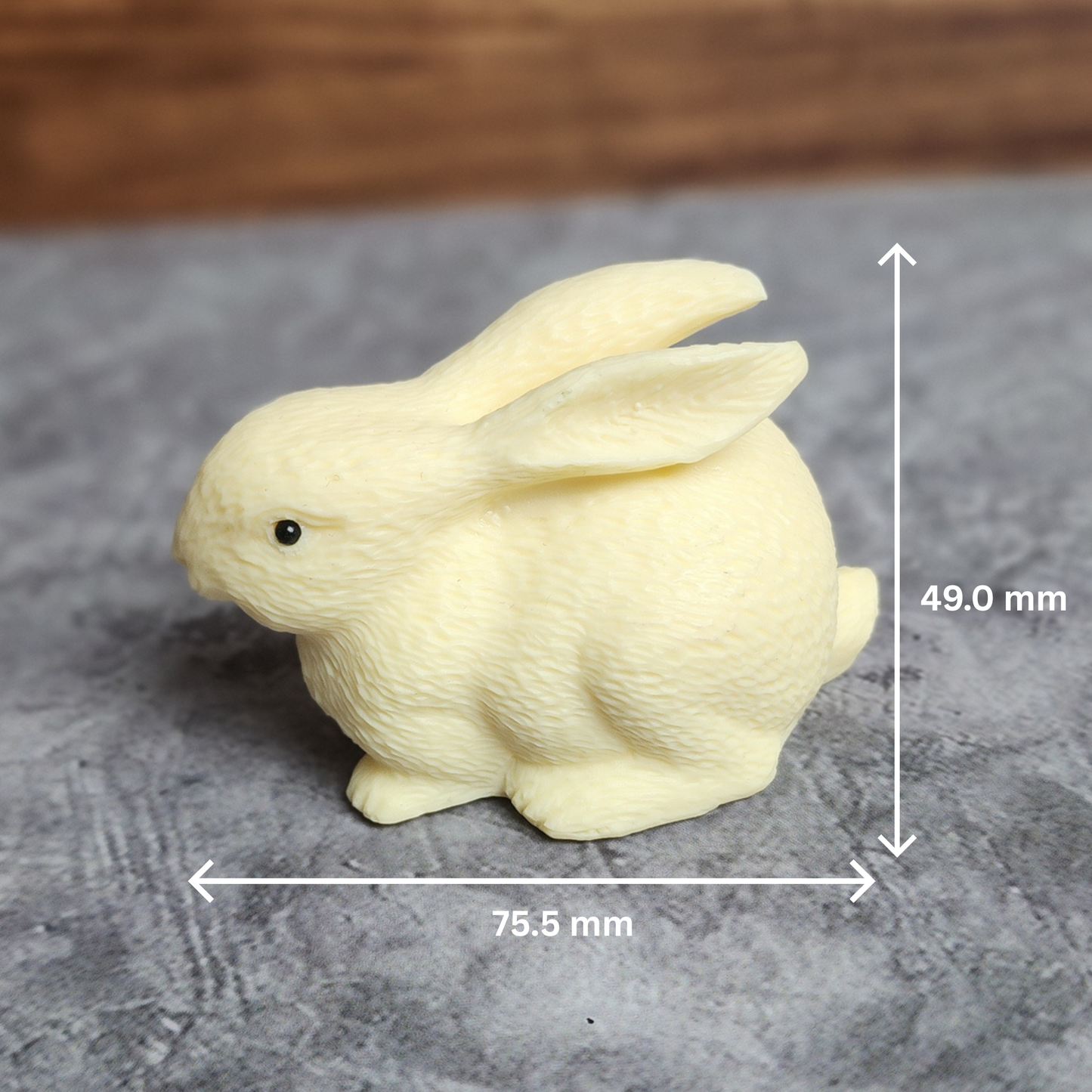 Ruxin's Radiance Collection-Natural Ivory Palm Rabbit Figurine Hand Carved Bunny Decor | Patung Arnab Ivory Palm Semula Jadi Ukiran Tangan