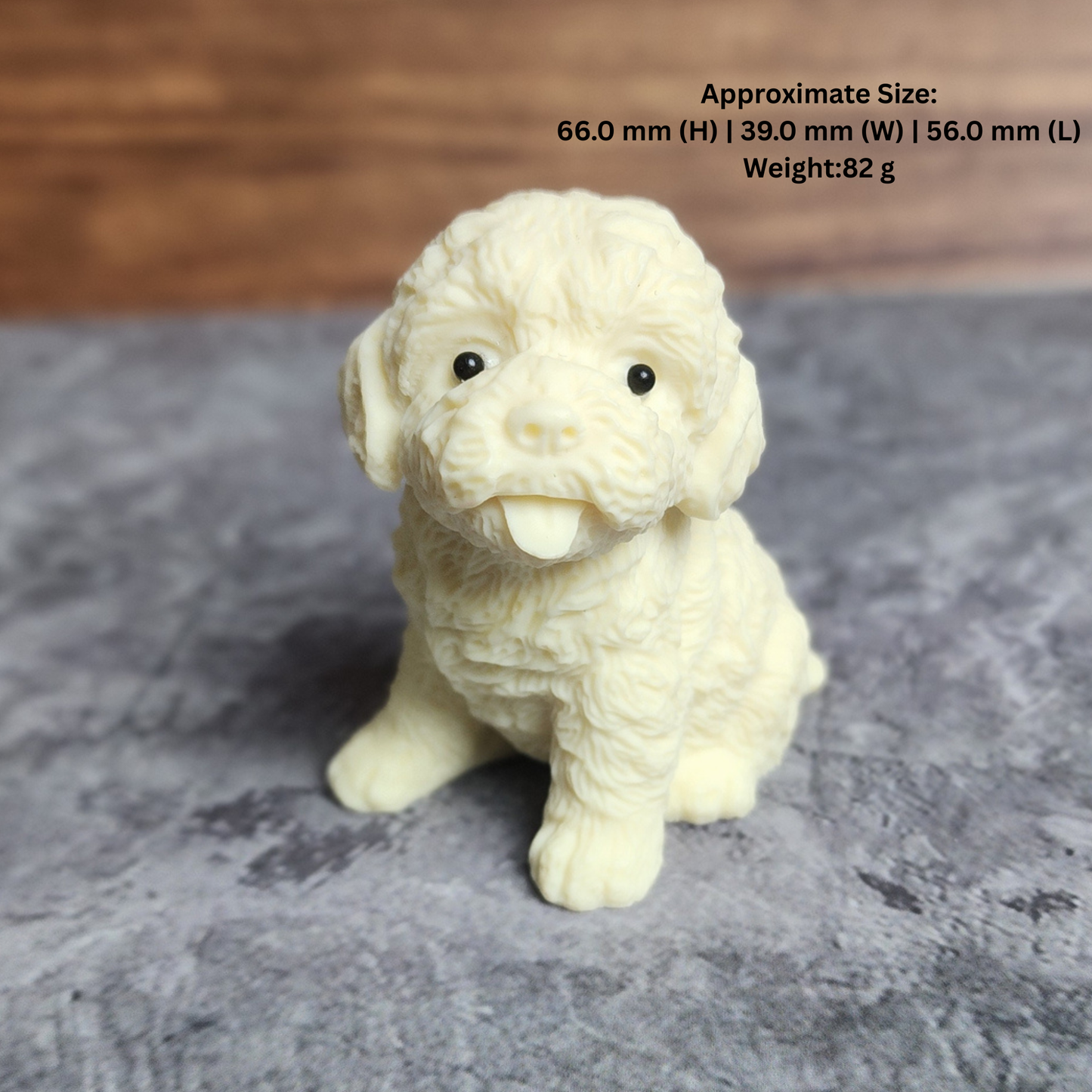 Ruxin's Radiance Collection-Natural Vegetable Ivory Palm Puppy Pair Figurine Cute Dog Couple Decor | Patung Anak Anjing Ivory Palm Sepasang