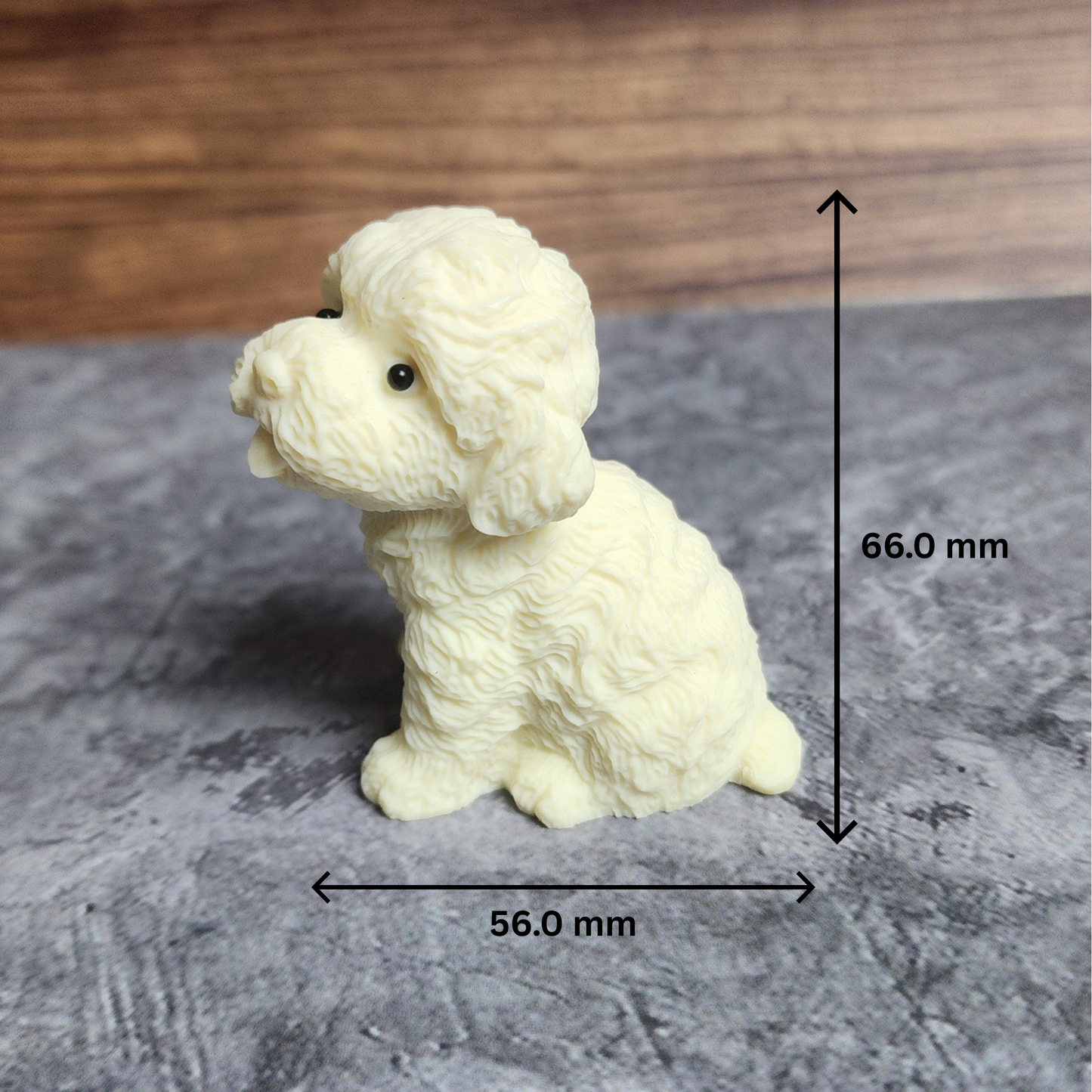 Ruxin's Radiance Collection-Natural Vegetable Ivory Palm Puppy Pair Figurine Cute Dog Couple Decor | Patung Anak Anjing Ivory Palm Sepasang
