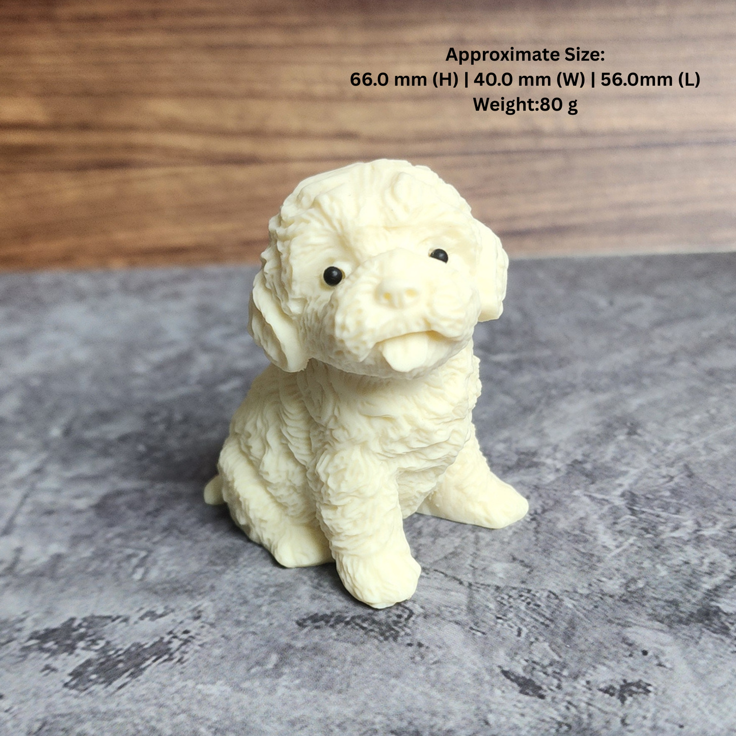 Ruxin's Radiance Collection-Natural Vegetable Ivory Palm Puppy Pair Figurine Cute Dog Couple Decor | Patung Anak Anjing Ivory Palm Sepasang