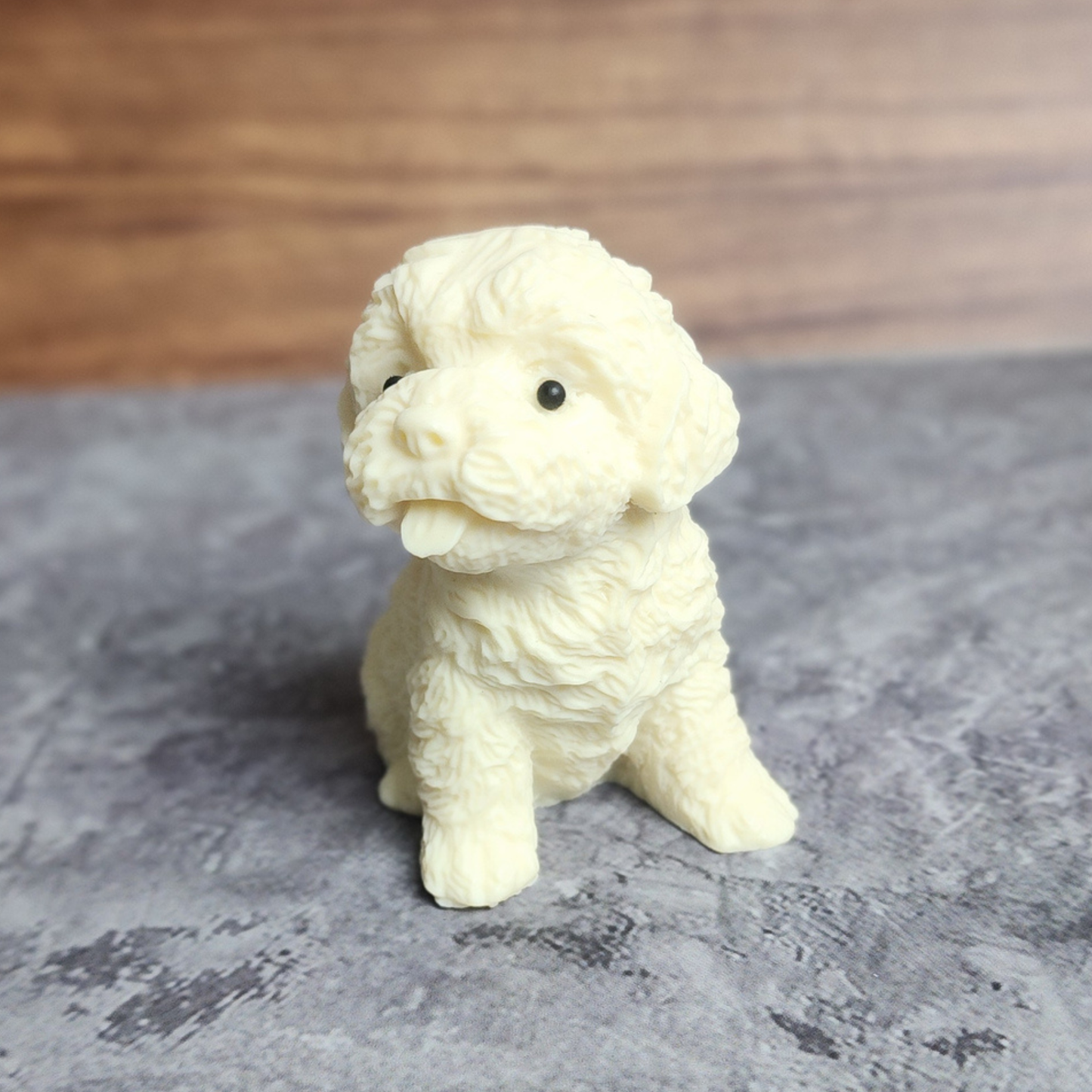 Ruxin's Radiance Collection-Natural Vegetable Ivory Palm Puppy Pair Figurine Cute Dog Couple Decor | Patung Anak Anjing Ivory Palm Sepasang