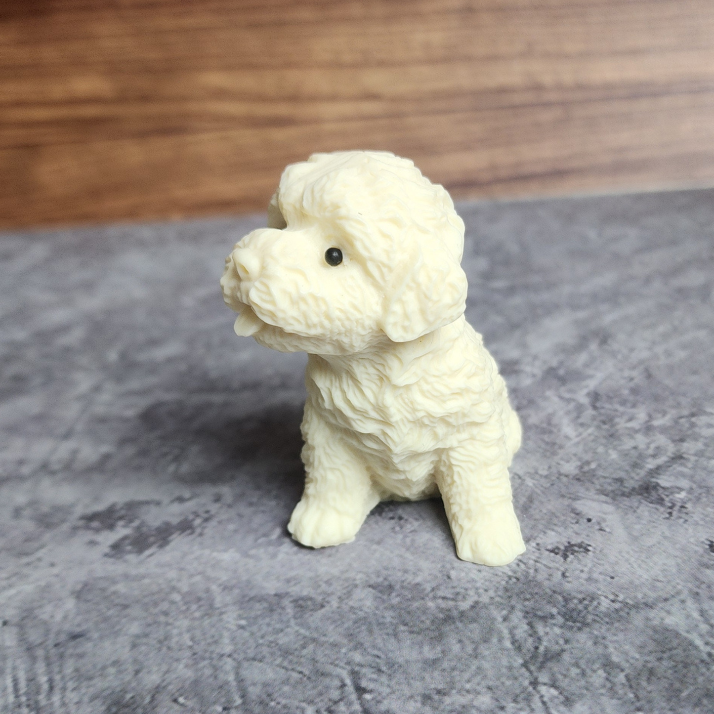 Ruxin's Radiance Collection-Natural Vegetable Ivory Palm Puppy Pair Figurine Cute Dog Couple Decor | Patung Anak Anjing Ivory Palm Sepasang