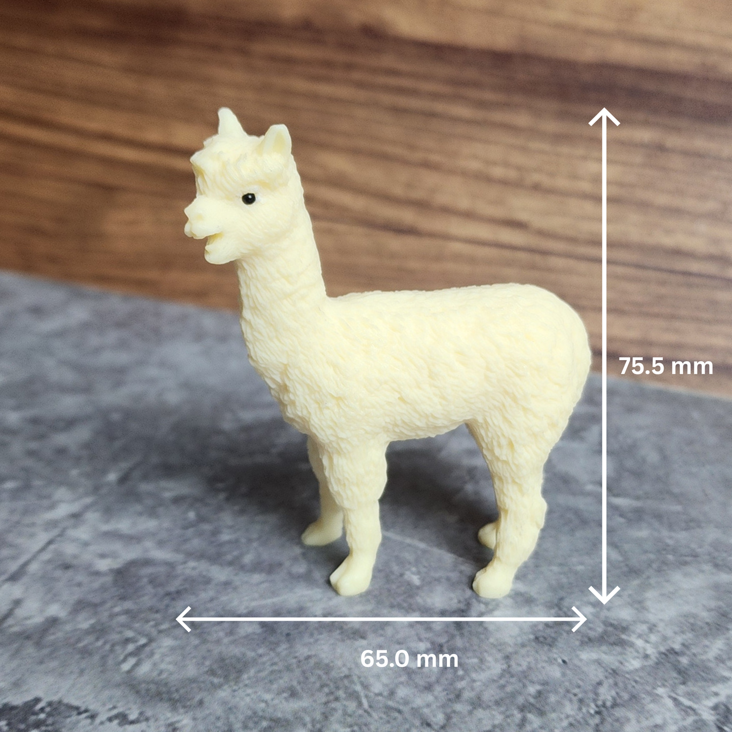 Natural Ivory Palm Alpaca Llama Figurine Hand Carved Animal Decor | Patung Alpaca Ivory Palm Semula Jadi