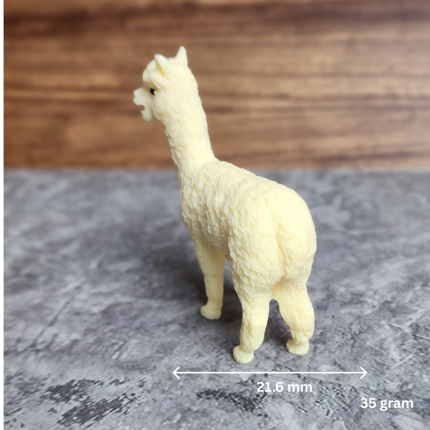 Natural Ivory Palm Alpaca Llama Figurine Hand Carved Animal Decor | Patung Alpaca Ivory Palm Semula Jadi