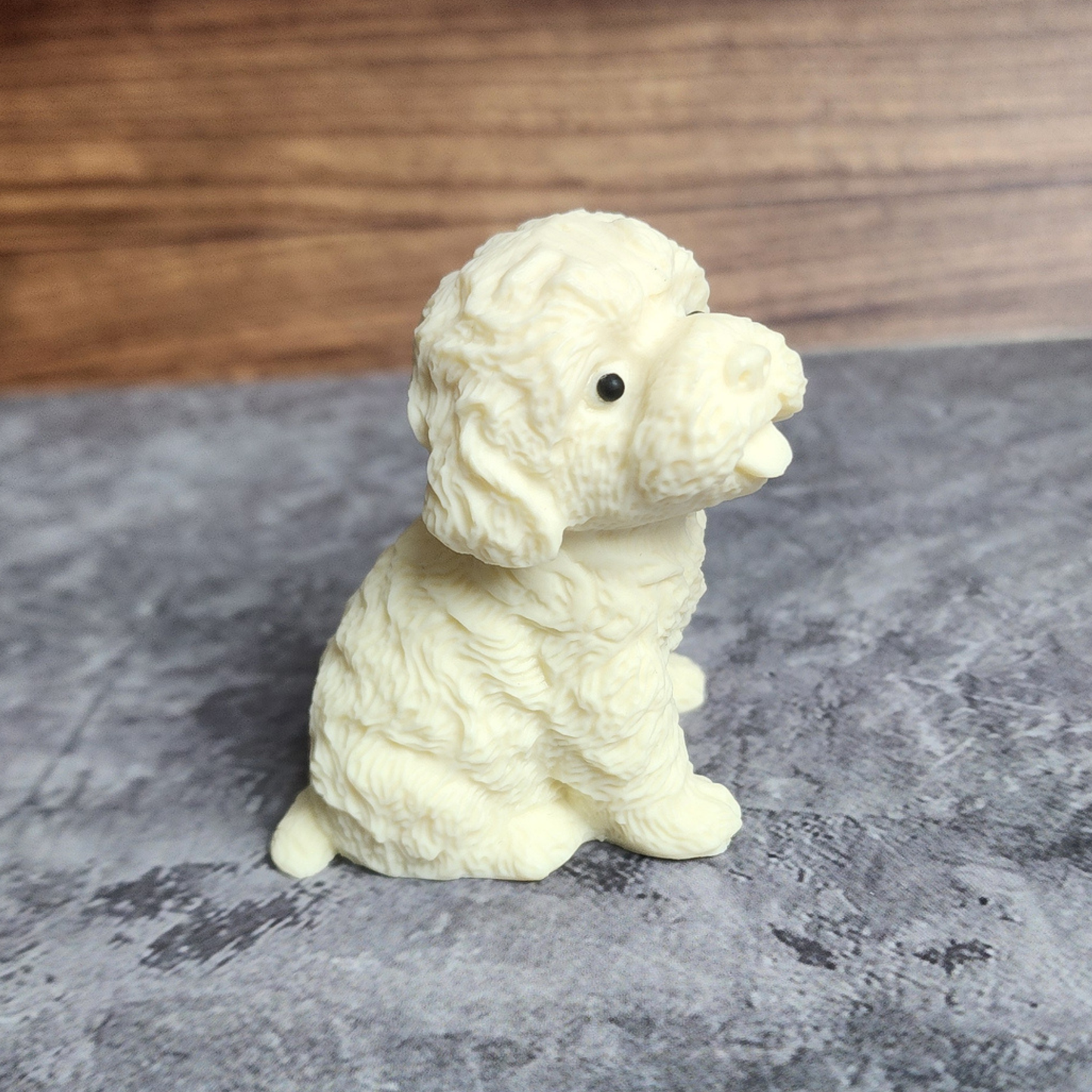 Ruxin's Radiance Collection-Natural Vegetable Ivory Palm Puppy Pair Figurine Cute Dog Couple Decor | Patung Anak Anjing Ivory Palm Sepasang
