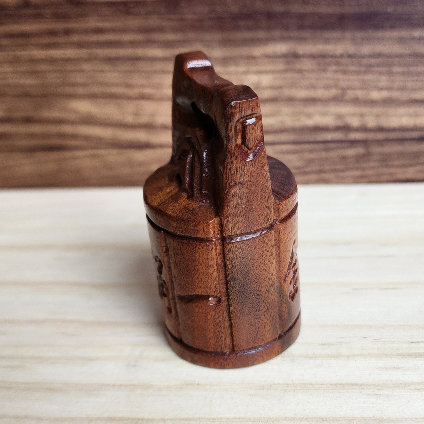 Ruxin's Radiance Collection-Feng Shui Rosewood Wealth Bucket Hand Carved Figurine Prosperity Decor | Patung Tong Emas Feng Shui Kayu Rosewood Pembawa Rezeki
