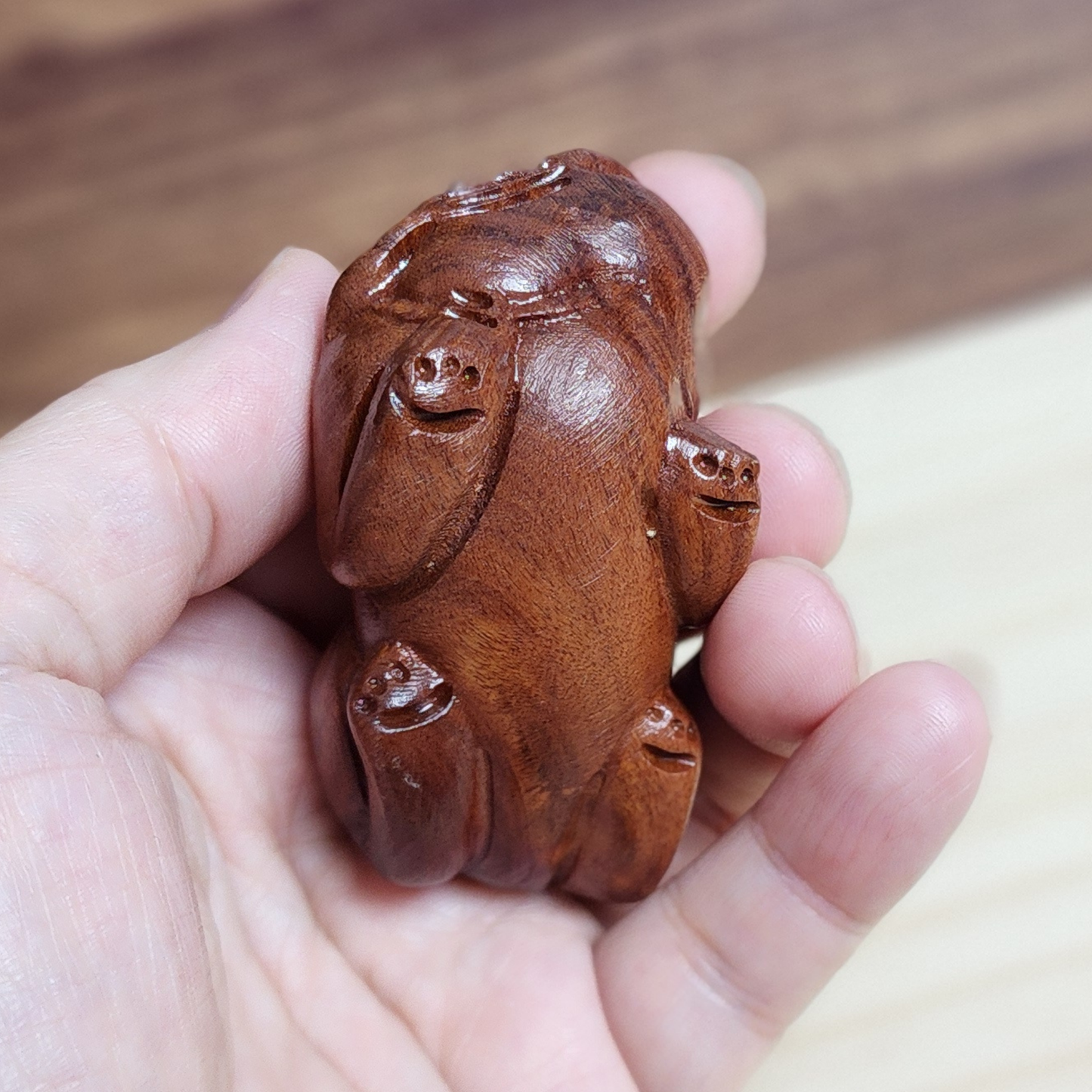 Ruxin's Radiance Collection-Hand Carved Rosewood Pixiu Feng Shui Wealth Guardian Decor | Patung Pixiu Kayu Rosewood Pembawa Rezeki Feng Shui
