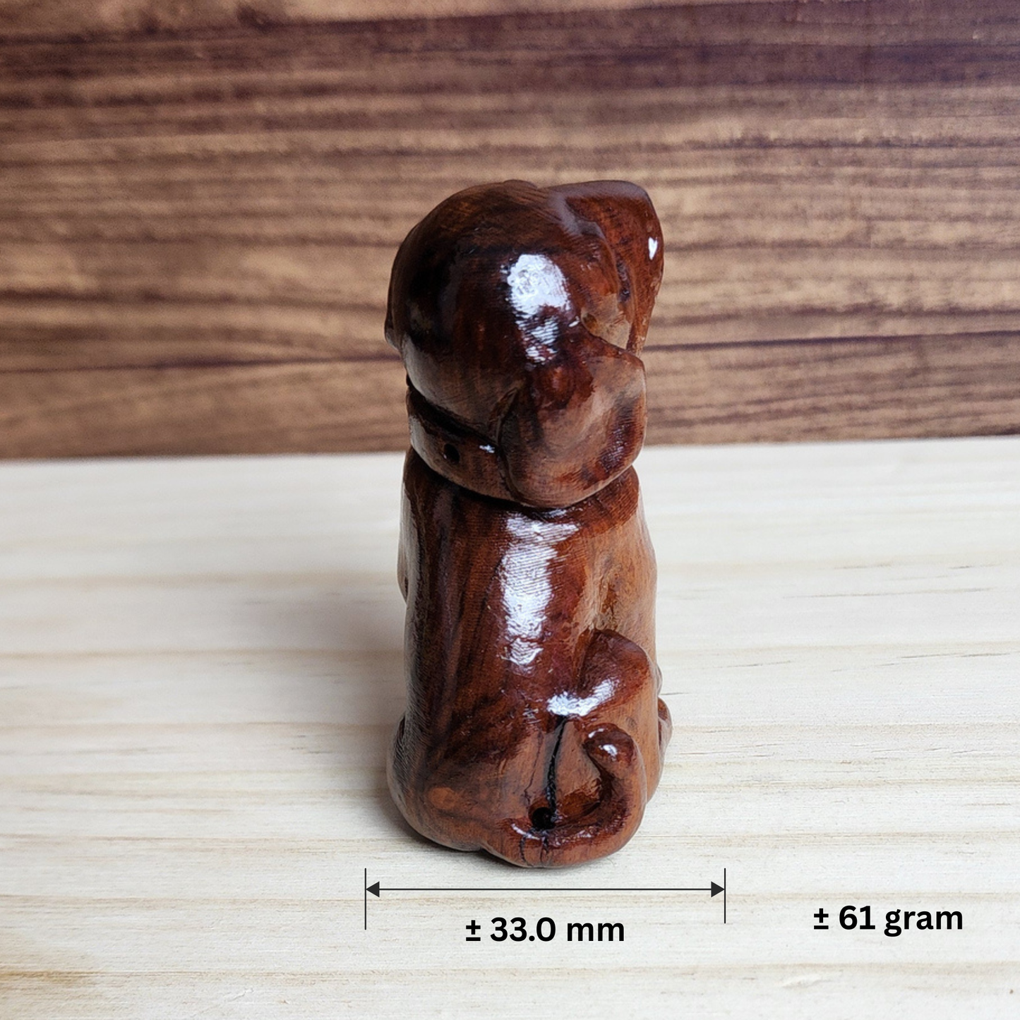 Ruxin's Radiance Collection-Feng Shui Lucky Dog Rosewood Hand Carved Figurine Wealth Guardian Decor | Patung Anjing Feng Shui Ukiran Kayu Pembawa Rezeki