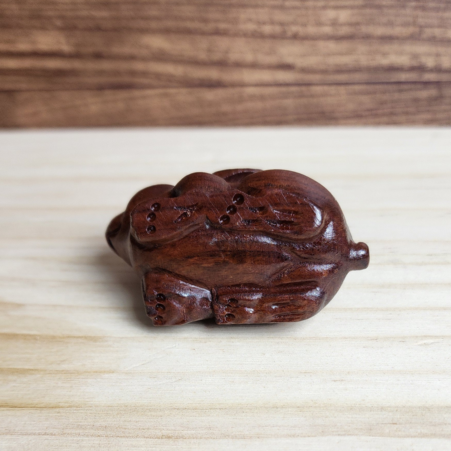 Ruxin's Radiance Collection-Feng Shui Lucky Rabbit Rosewood Hand Carved Figurine Zodiac Rabbit Wealth Decor | Patung Arnab Feng Shui Ukiran Kayu Pembawa Rezeki