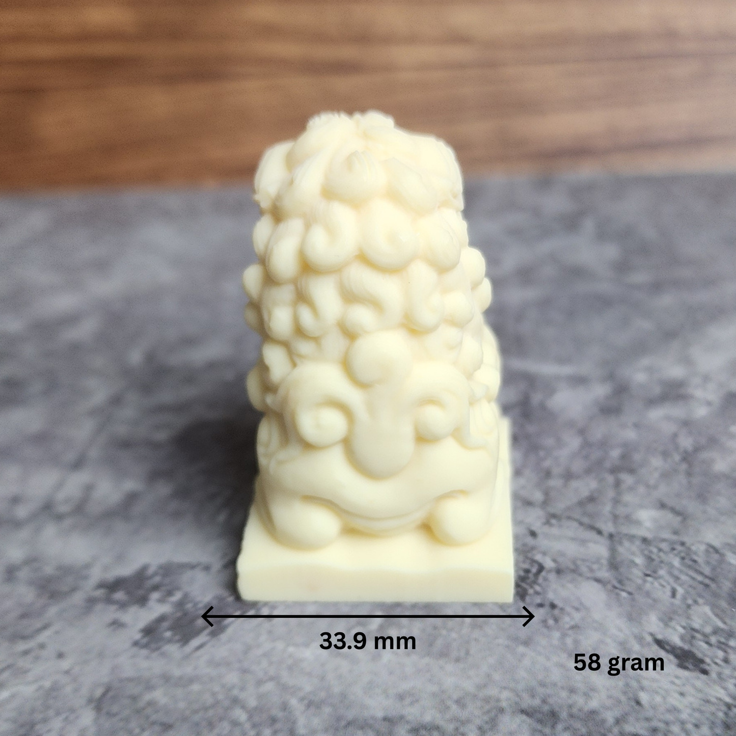 Ruxin's Radiance Collection-Natural Vegetable Ivory Palm Chinese Guardian Lion Feng Shui Protection Figurine | Patung Singa Penjaga Cina Ivory Palm