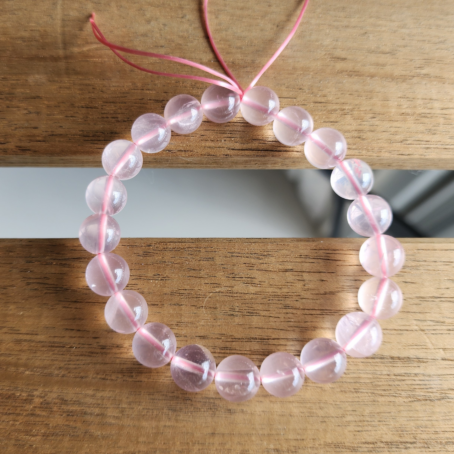 Starlight Rose Quartz Bracelet 天然星光粉晶手串 Gelang Kristal Rose Quartz Bercahaya | Love · 爱 · Cinta | Healing 能量 · Penyembuh