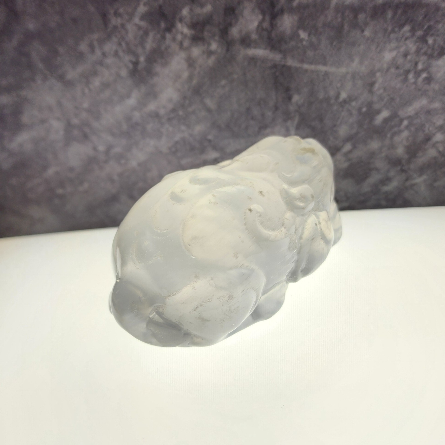 Natural Moroccan Selenite Pixiu Figurine | Hand-Carved Energy Cleansing Décor | Patung Pixiu Selenite Asli Maghribi