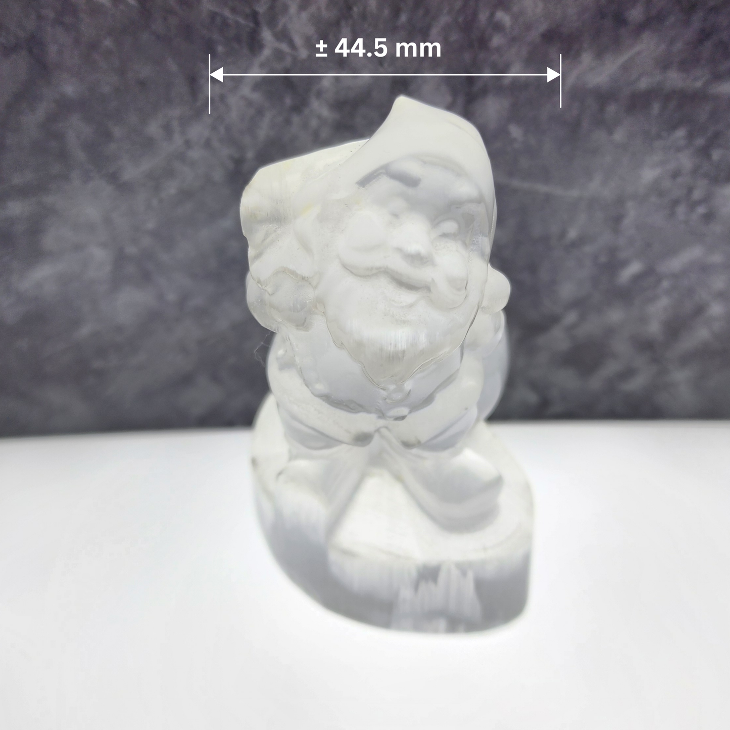 Natural Moroccan Selenite Santa Figurine | Hand-Carved Energy Cleansing Décor | Patung Santa Selenite Asli Maghribi