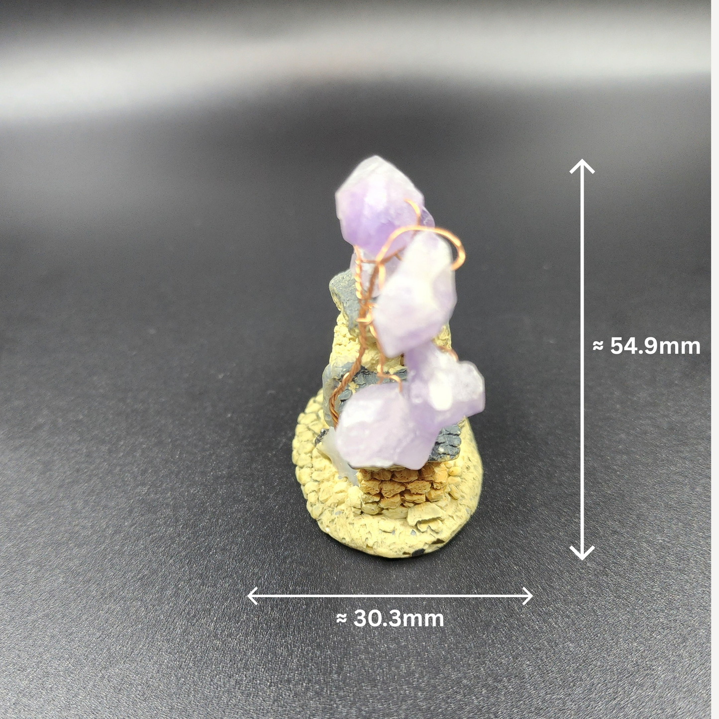 Amethyst Crystal Tree House Decor~Grey Roof紫水晶树屋装饰~灰色屋顶Deko Rumah Pokok Kristal Amethyst~Bumbung Kelabu