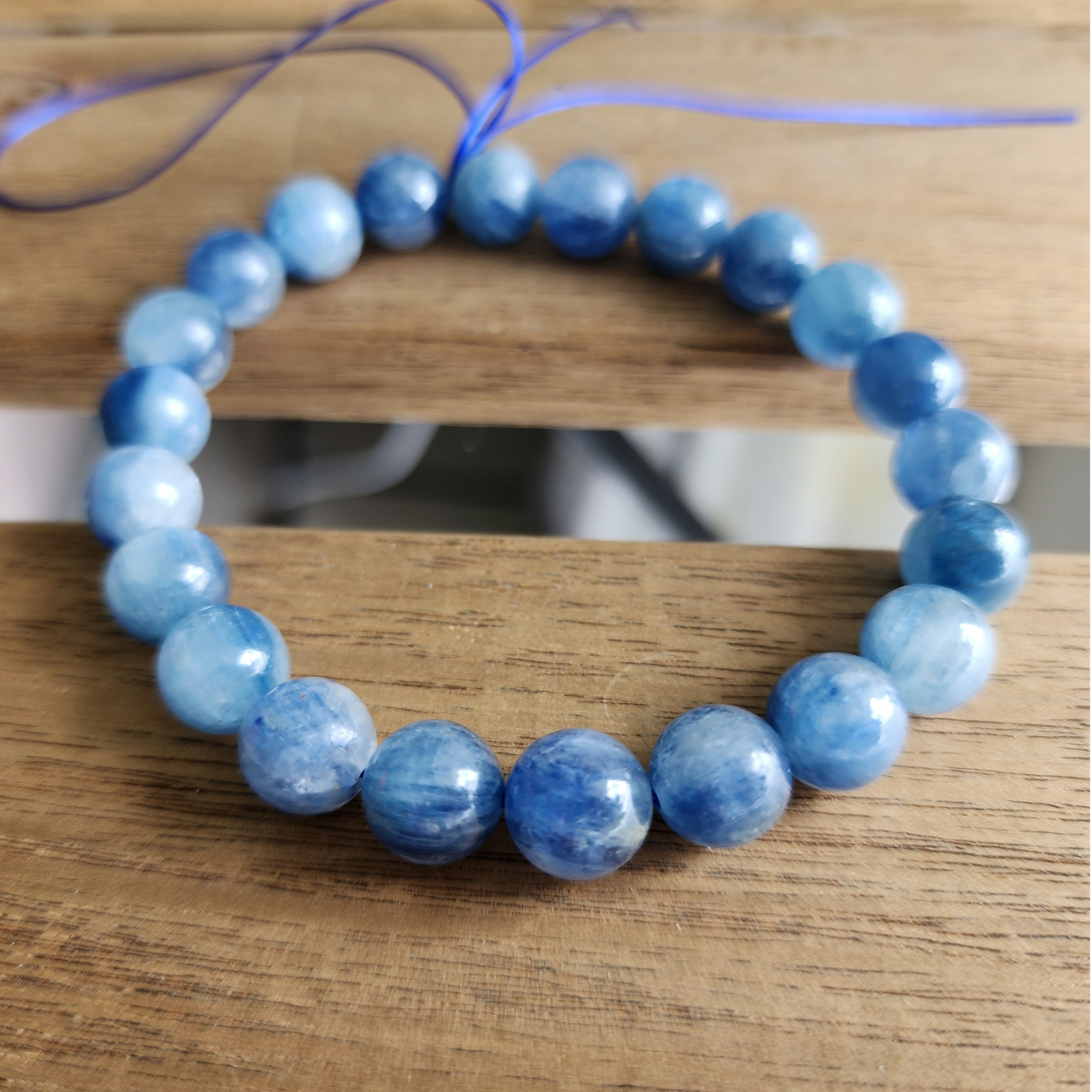 🌬️ Ruxin Radiance Handmade Natural Kyanite Bracelet-Throat Chakra/Clarity【天然蓝晶石】喉轮·思维·风象️Gelang Kyanite-Cakra Tekak/Fokus | Zodiac Udara