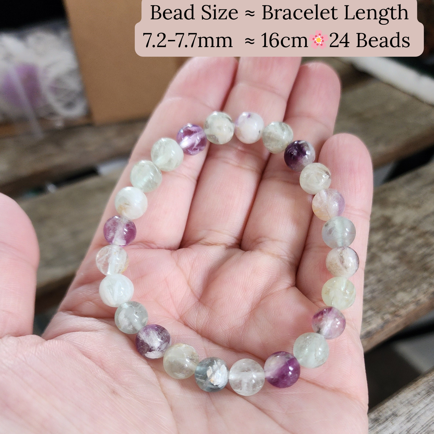 Ruxin Natural Feather Fluorite BraceletClarity & Intuition天然羽毛萤石手链清晰 · 平衡 · 守护Gelang Fluorit Bulu Semula JadiTenang