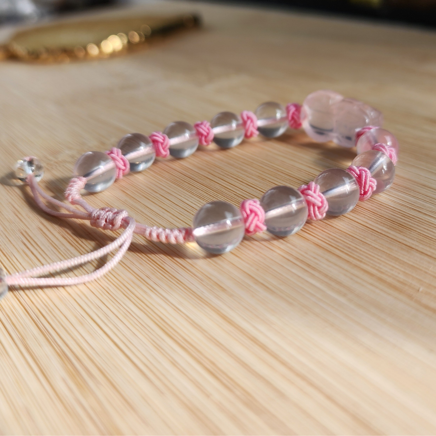 Ice-Grade Rose Quartz Pixiu Bracelet – Love & Healing Charm ‖ Gelang Rose Quartz Gred Ais Pixiu – Cinta & Penyembuhan