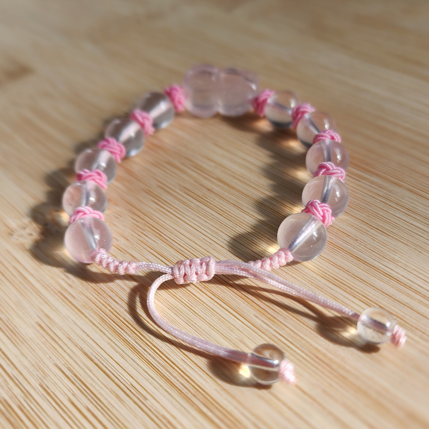 Ice-Grade Rose Quartz Pixiu Bracelet – Love & Healing Charm ‖ Gelang Rose Quartz Gred Ais Pixiu – Cinta & Penyembuhan