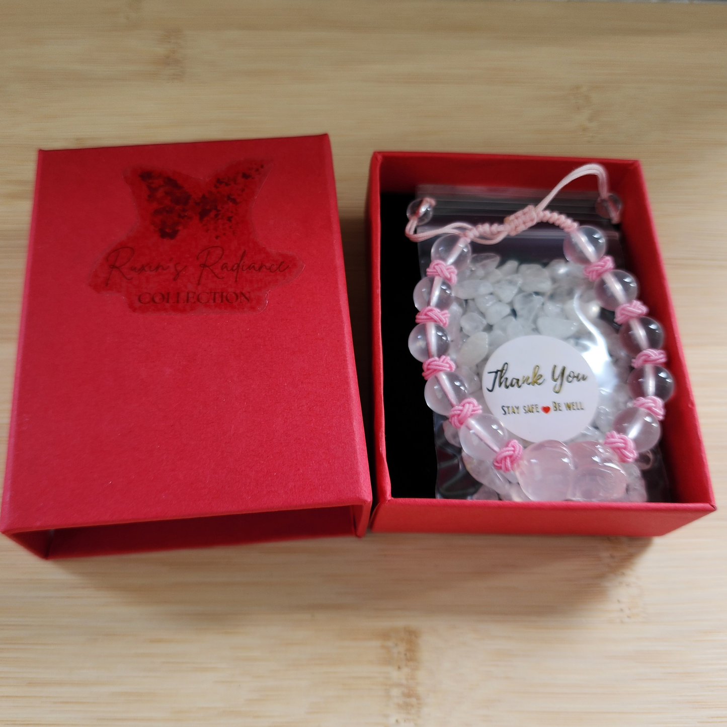 Ice-Grade Rose Quartz Pixiu Bracelet – Love & Healing Charm ‖ Gelang Rose Quartz Gred Ais Pixiu – Cinta & Penyembuhan