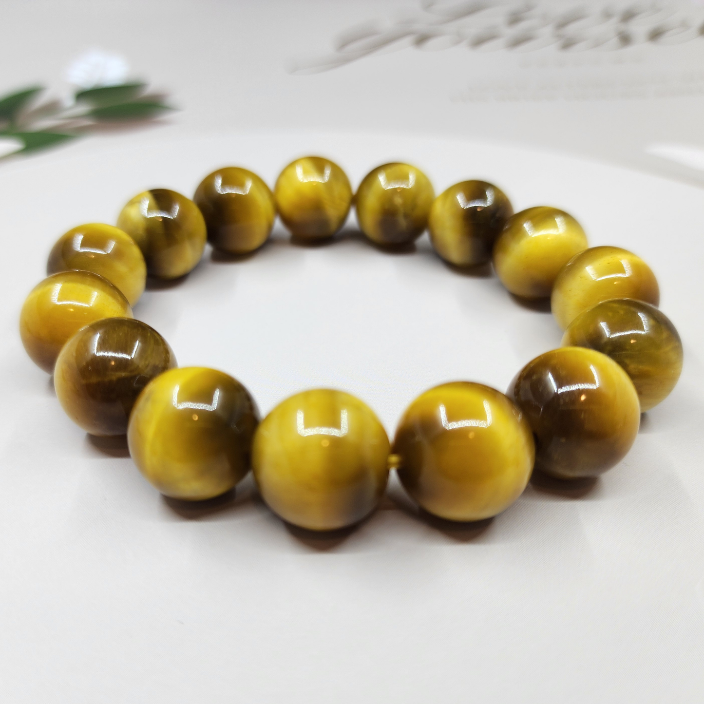 Natural Golden Tiger Eye Energy Bracelet 天然金虎眼石能量手链 Gelang Tenaga Tiger Eye Emas Asli | Enhance Career Luck | 提升事业运