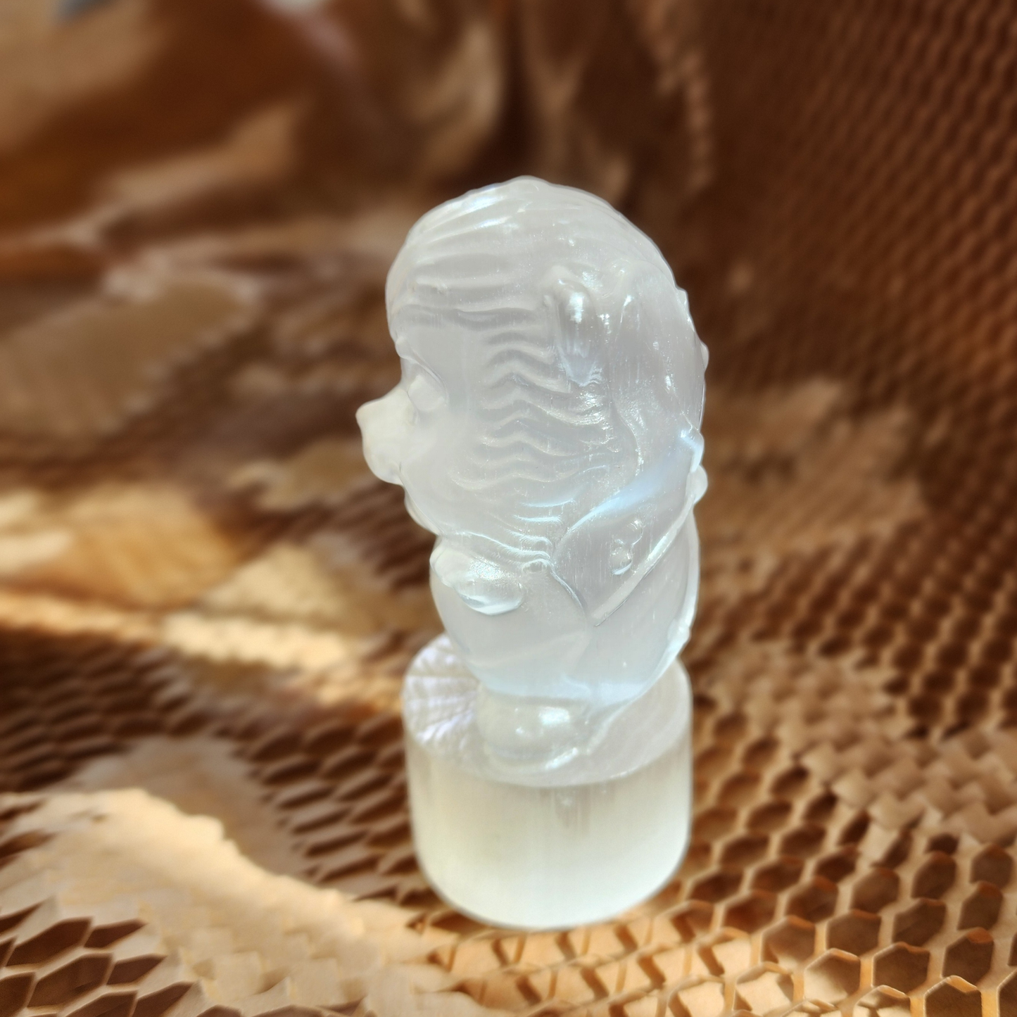 Natural Moroccan Selenite Carved Figurine | Crystal Energy Cleansing Decor | Hiasan Selenite Asli Maghribi untuk Pembersihan Tenaga & Perlindungan |【Real Item | Limited Edition】