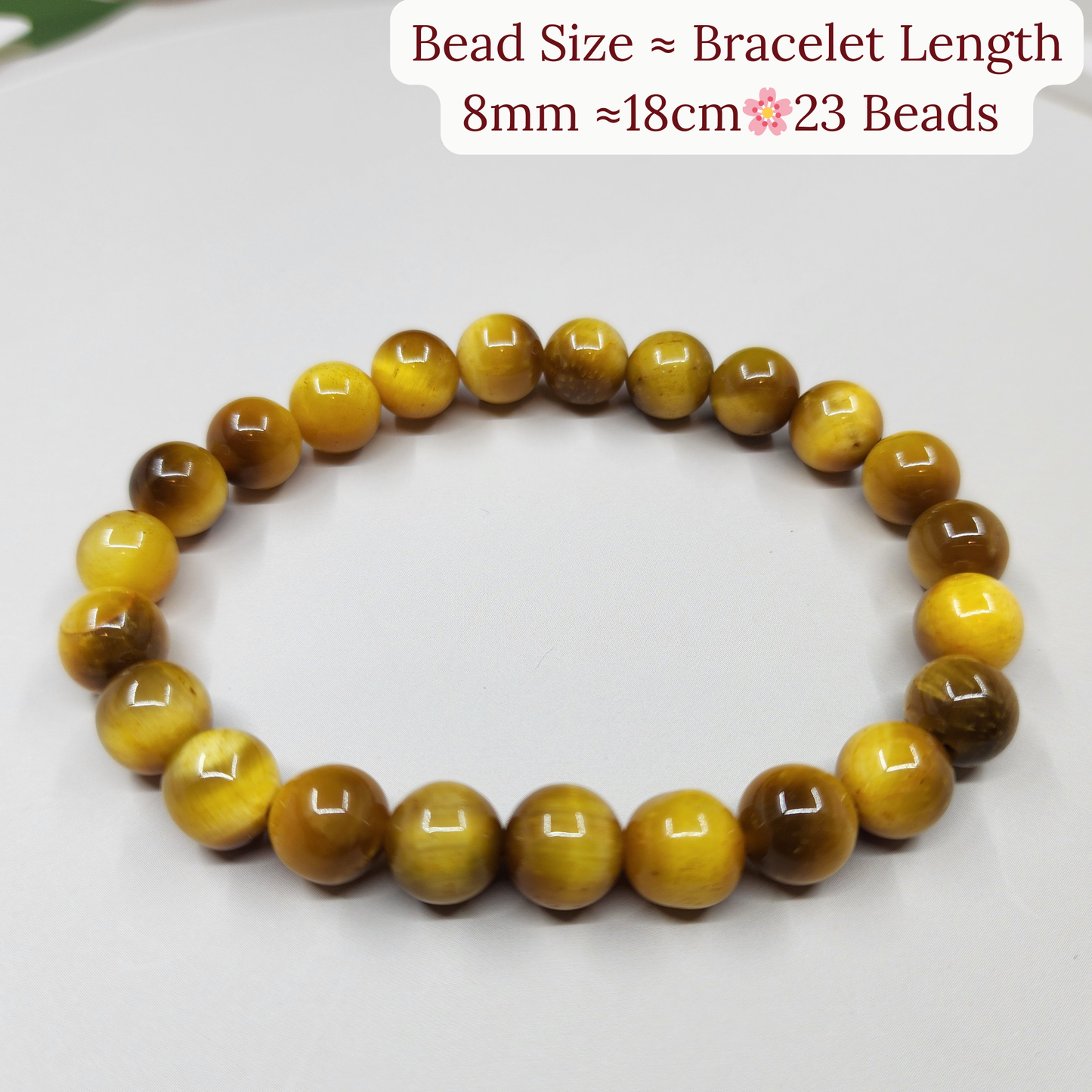 Natural Golden Tiger Eye Energy Bracelet 天然金虎眼石能量手链 Gelang Tenaga Tiger Eye Emas Asli | Enhance Career Luck | 提升事业运