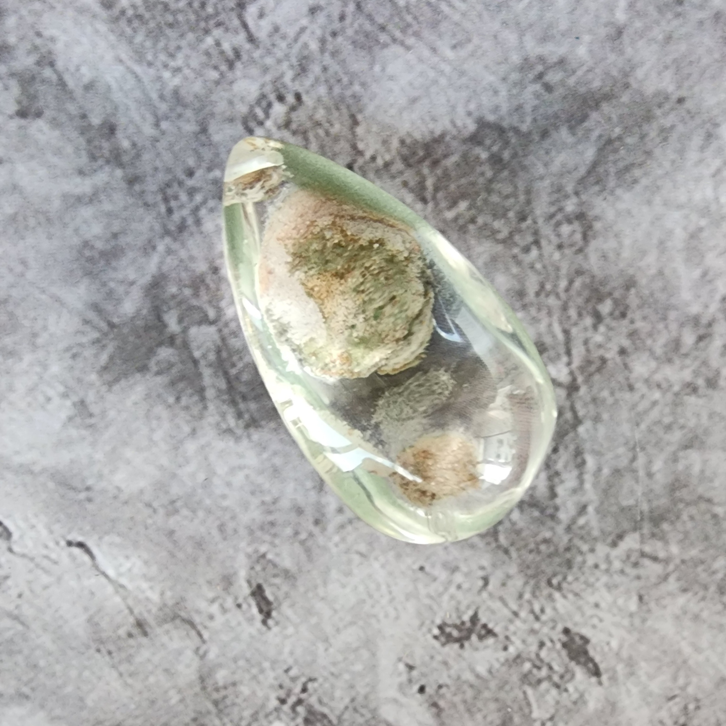 Natural Phantom Quartz Pendant | Clear Ghost Crystal with Natural Inclusions | Loket Kristal Phantom Asli untuk Kalung & DIY