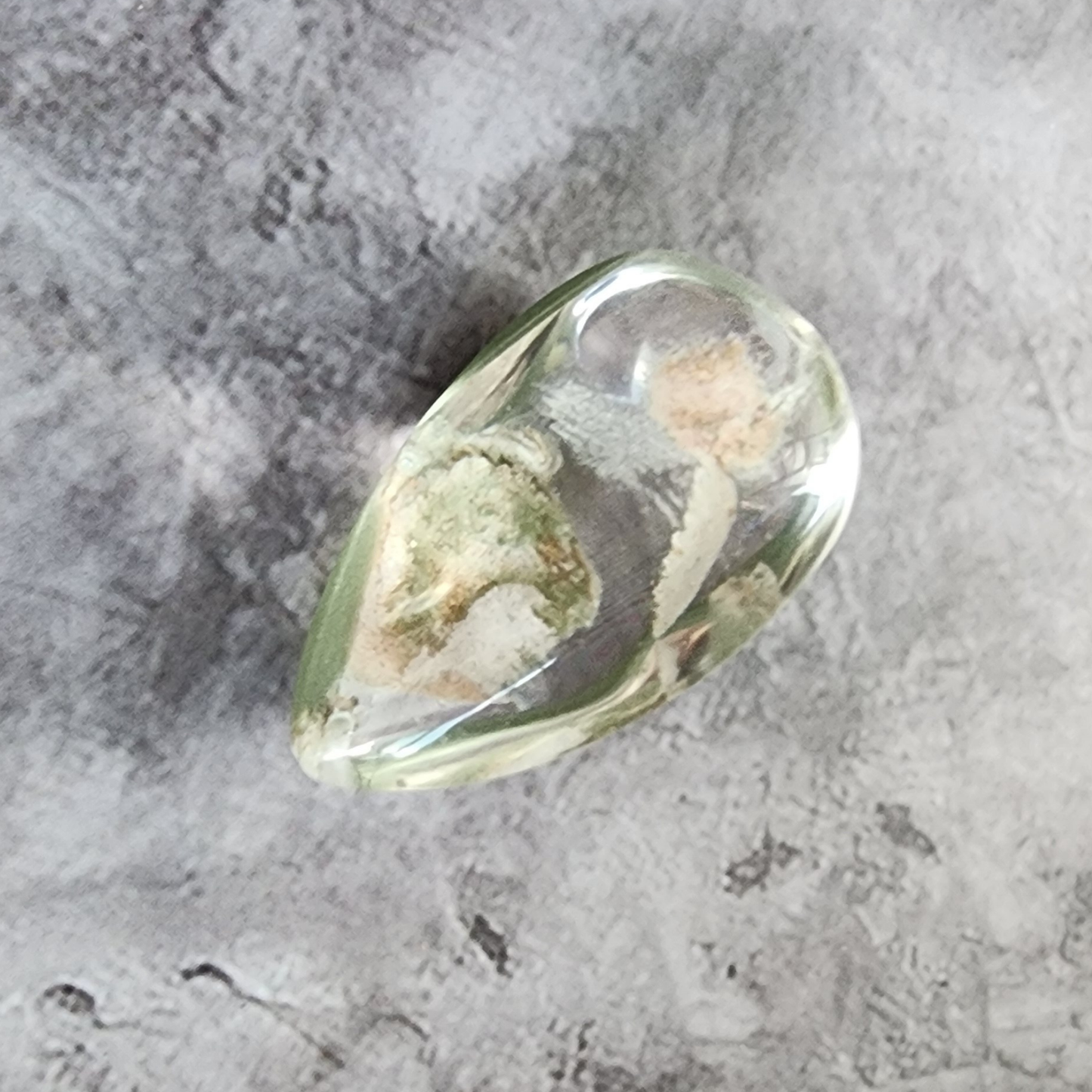 Natural Phantom Quartz Pendant | Clear Ghost Crystal with Natural Inclusions | Loket Kristal Phantom Asli untuk Kalung & DIY