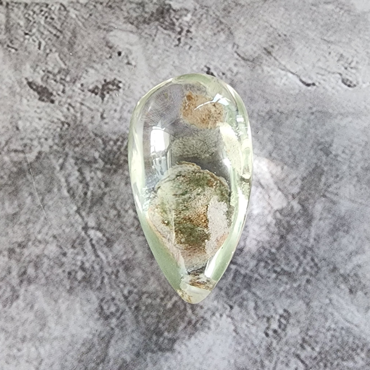 Natural Phantom Quartz Pendant | Clear Ghost Crystal with Natural Inclusions | Loket Kristal Phantom Asli untuk Kalung & DIY